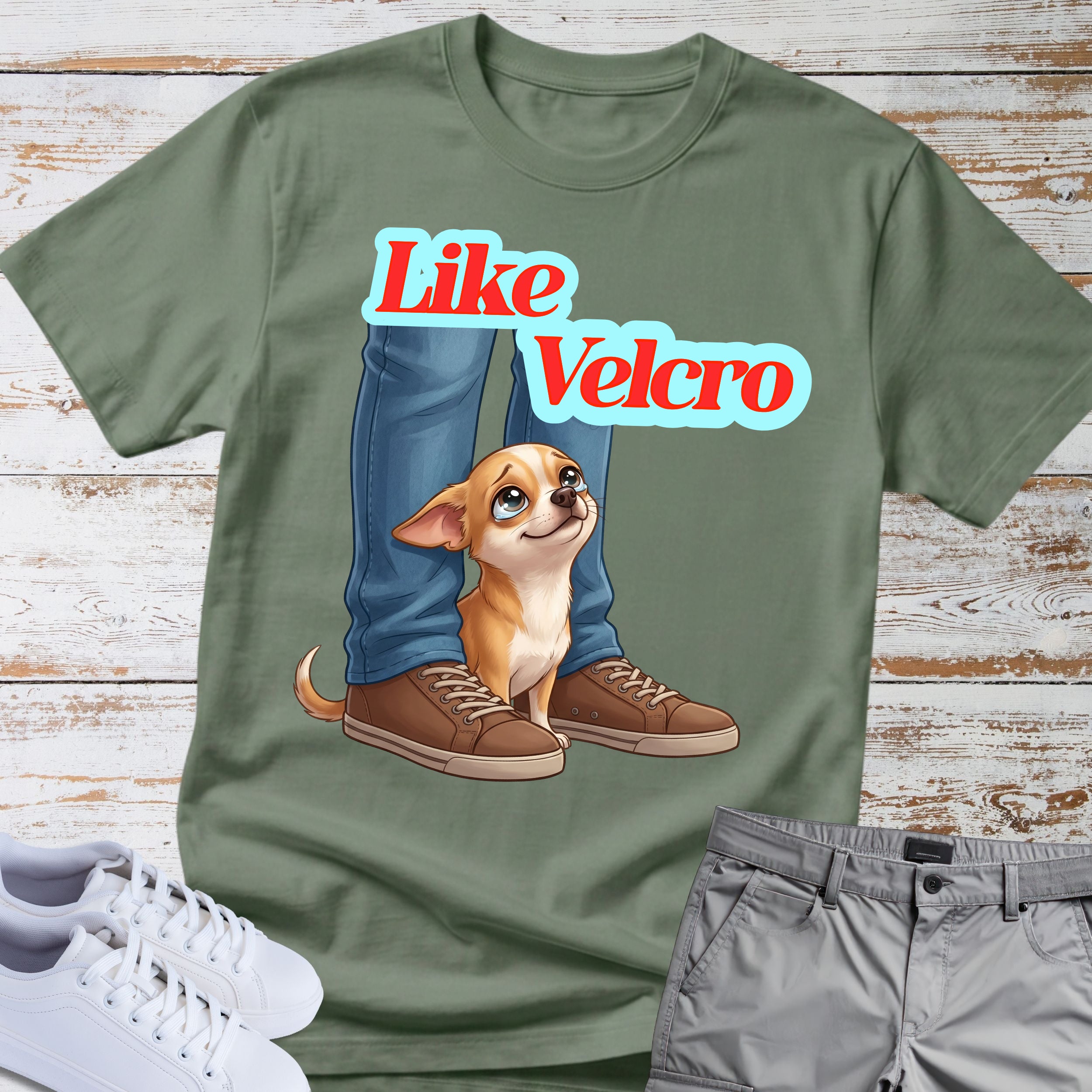 Like Velcro Chihuahua T-Shirt