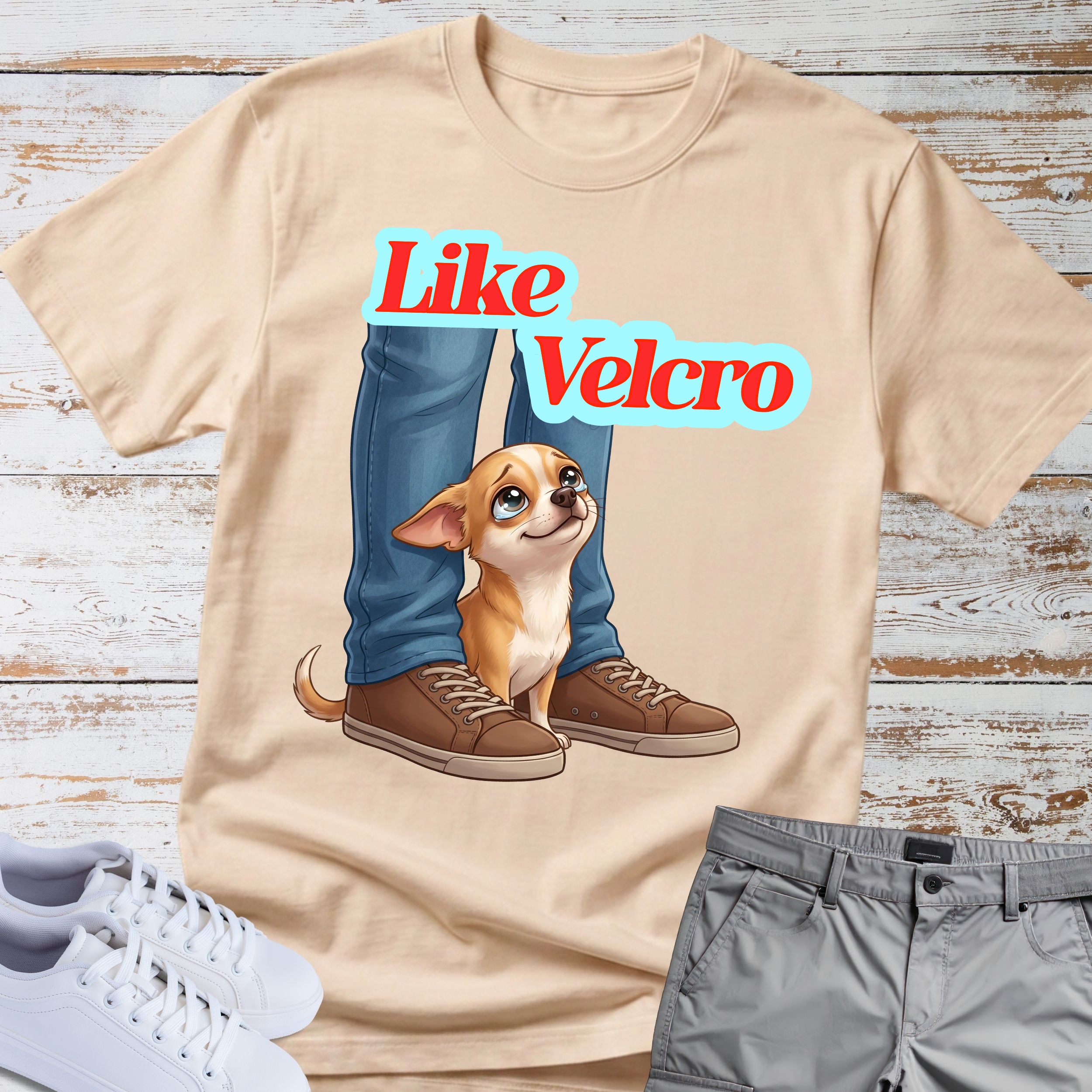 Like Velcro Chihuahua T-Shirt