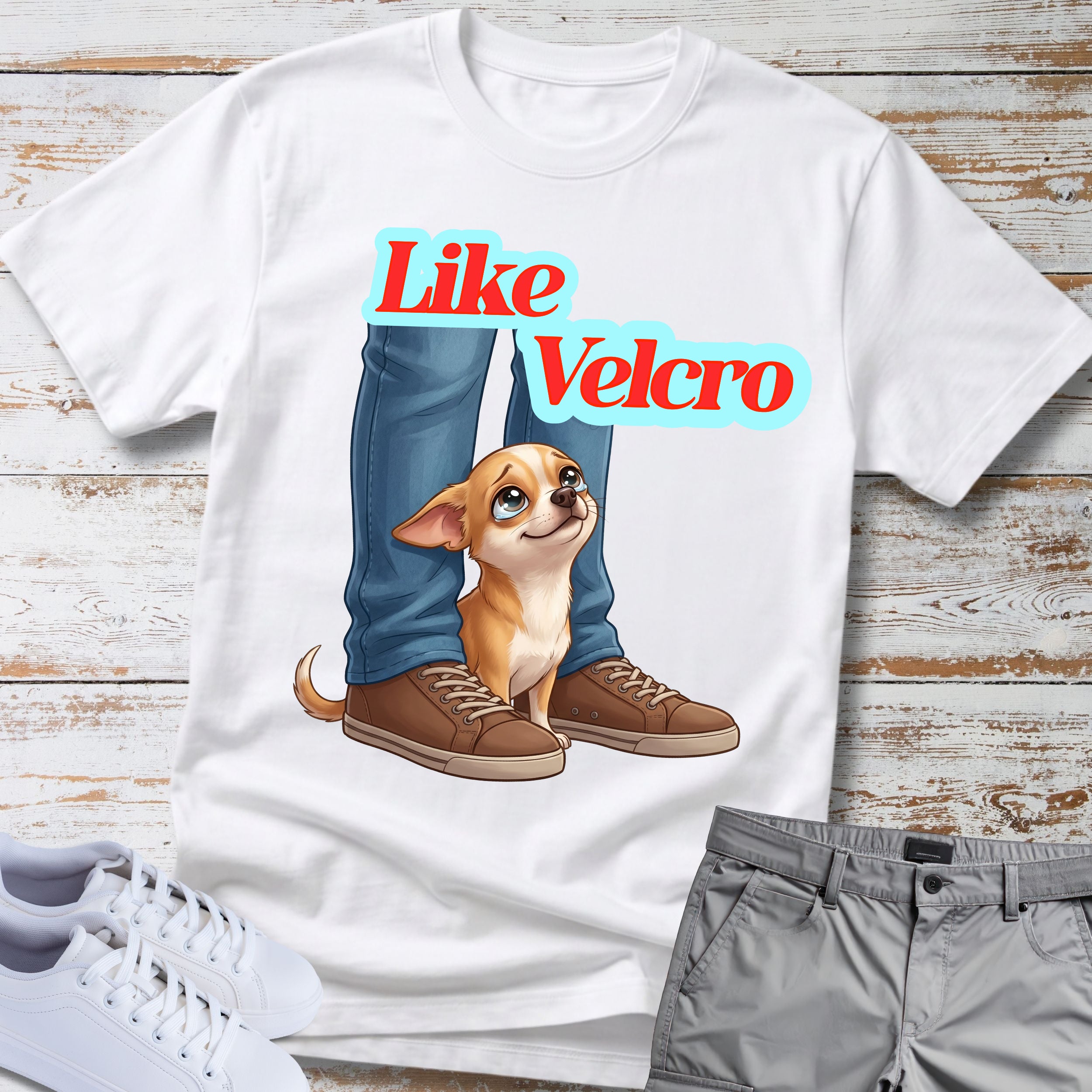 Like Velcro Chihuahua T-Shirt