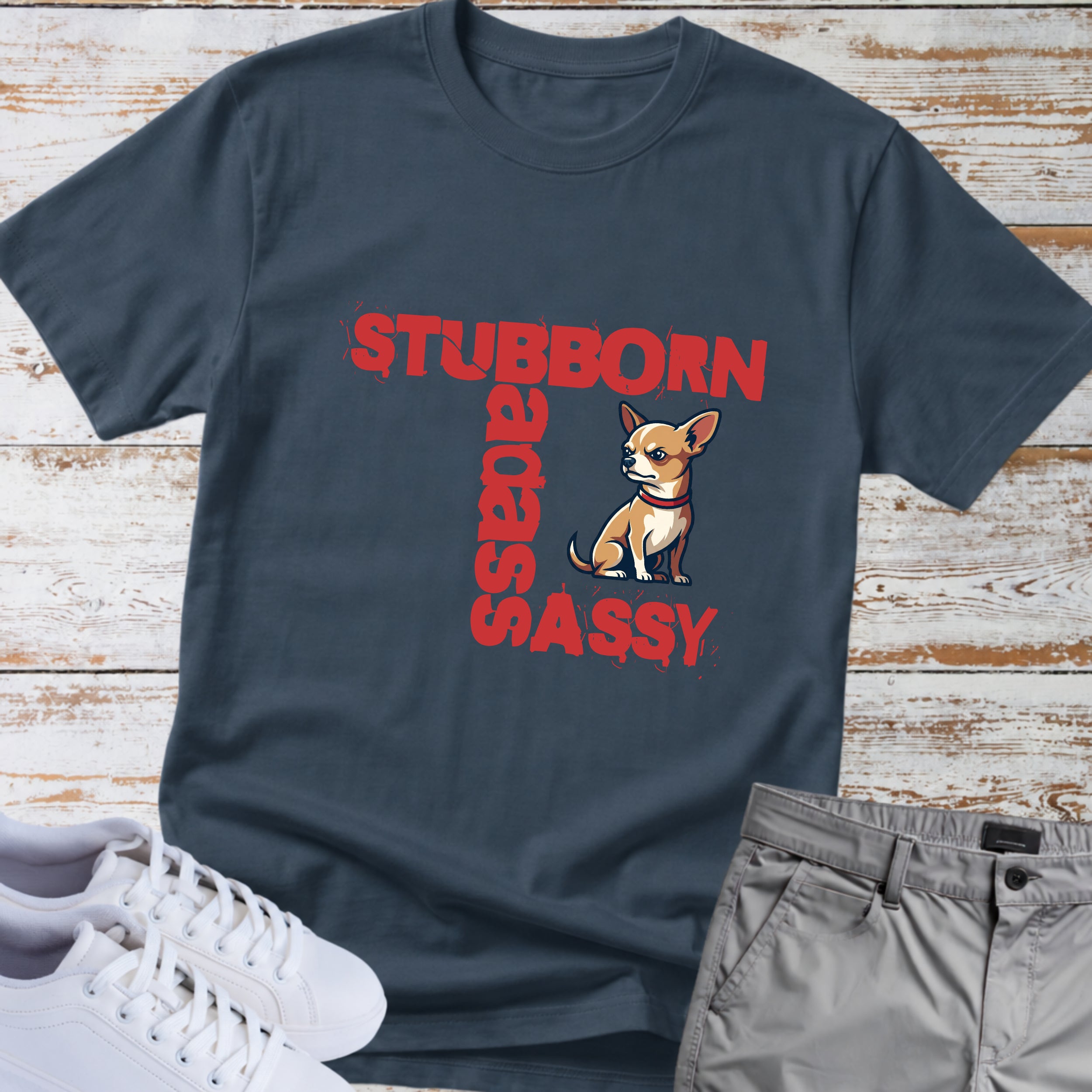 Chihuahua 'Stubborn, Badass, Sassy' T-Shirt