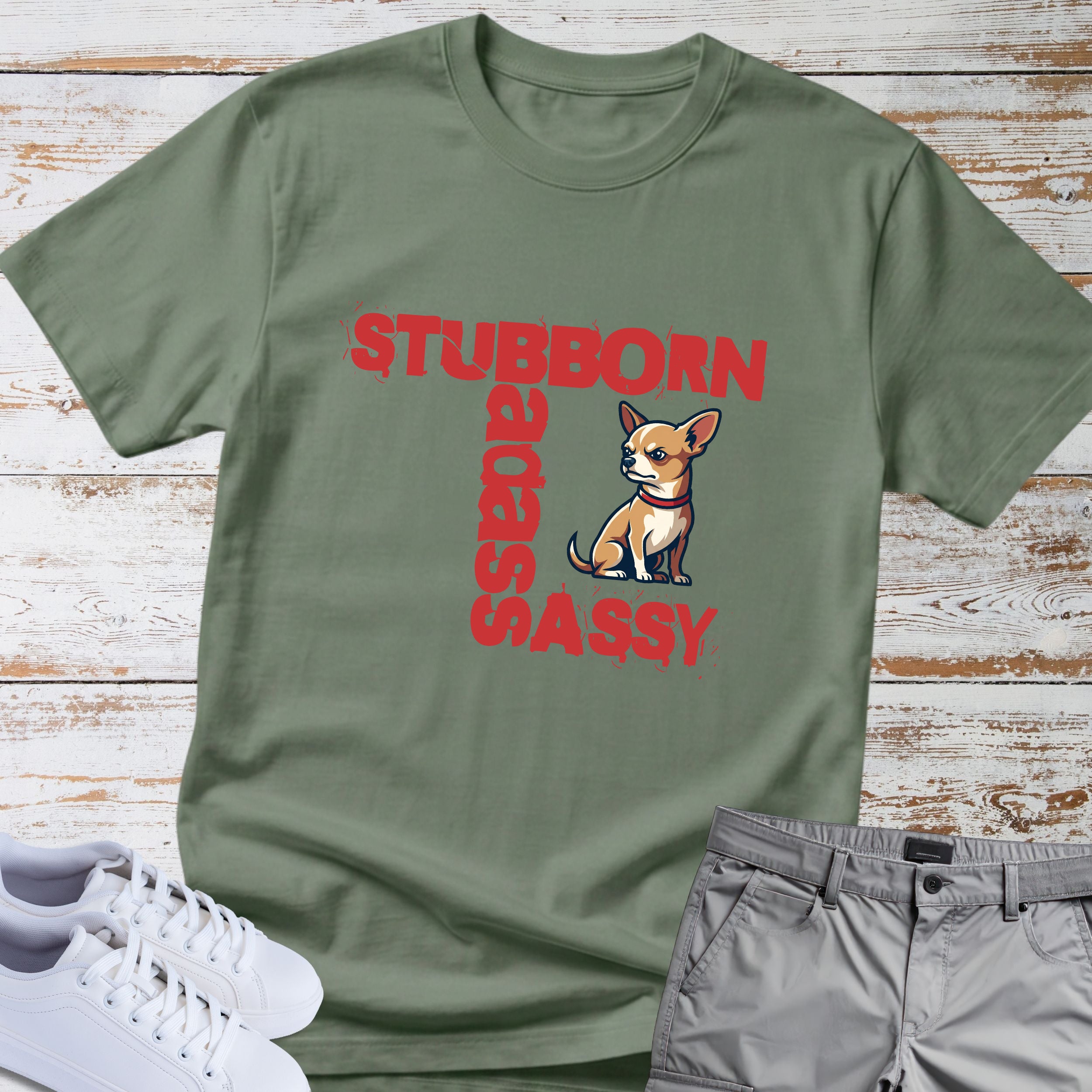 Chihuahua 'Stubborn, Badass, Sassy' T-Shirt