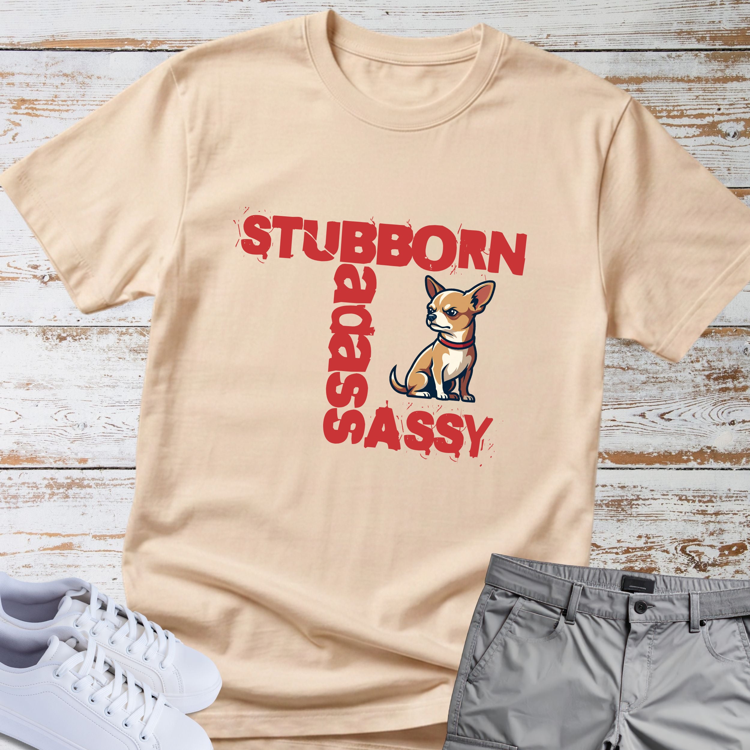 Chihuahua 'Stubborn, Badass, Sassy' T-Shirt