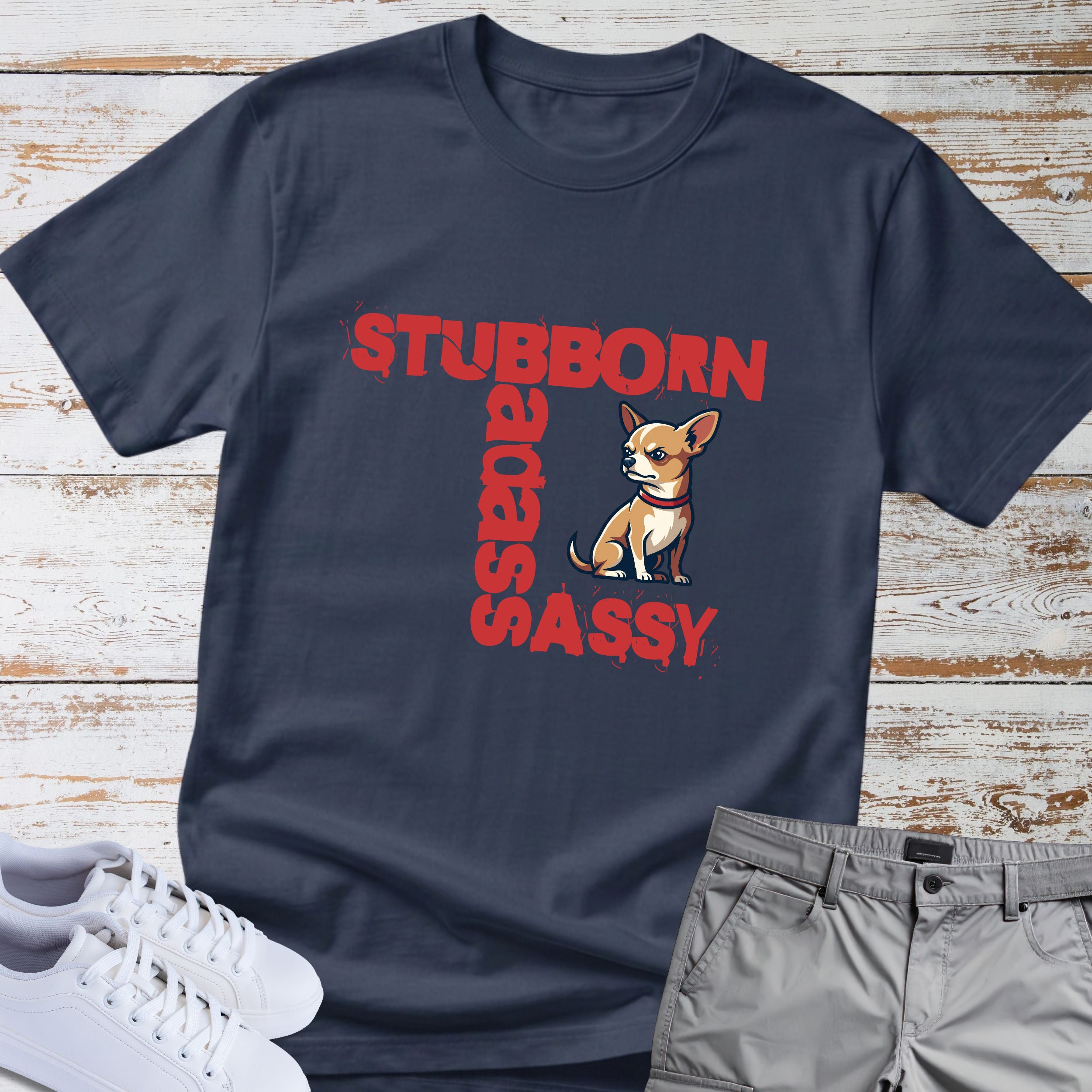 Chihuahua 'Stubborn, Badass, Sassy' T-Shirt