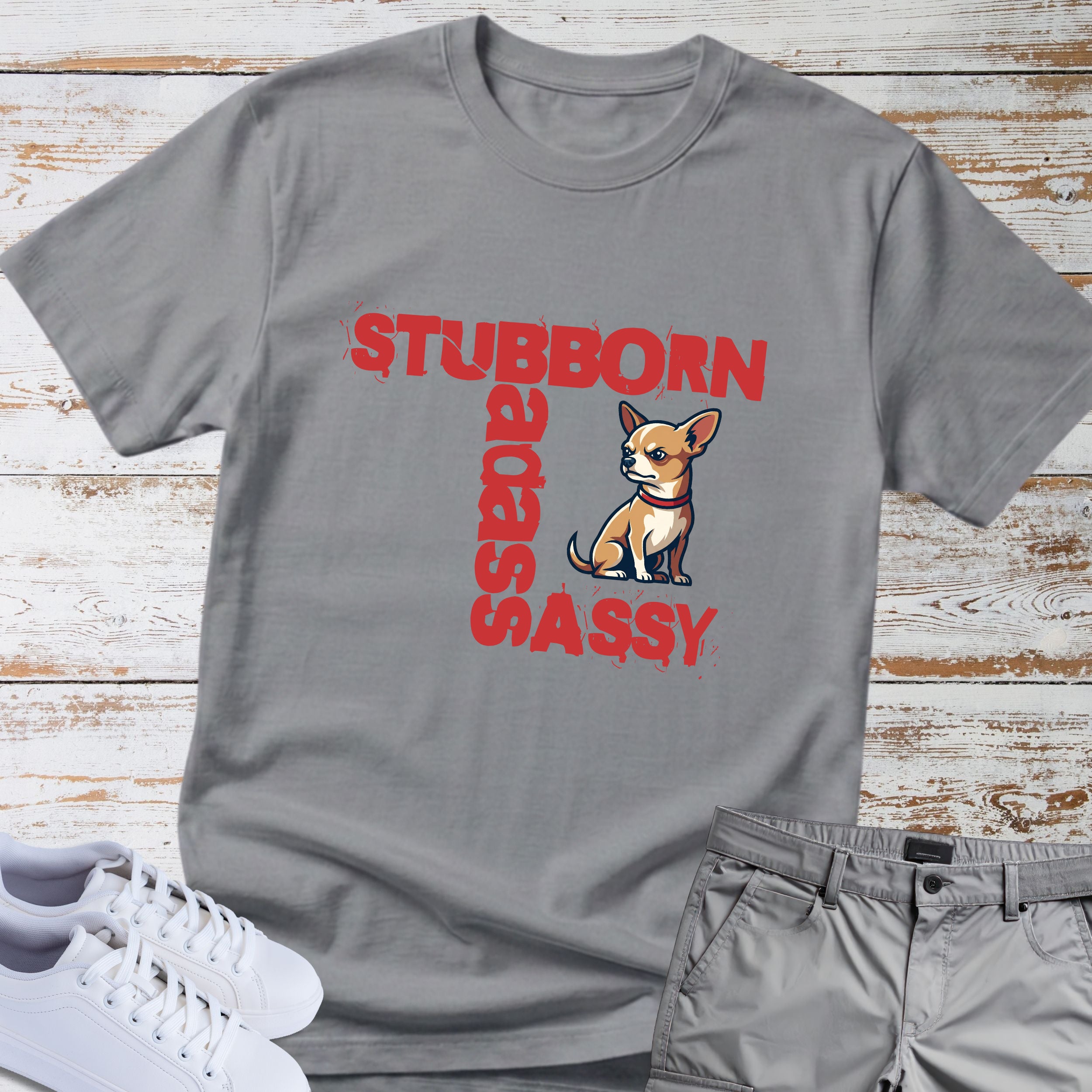 Chihuahua 'Stubborn, Badass, Sassy' T-Shirt