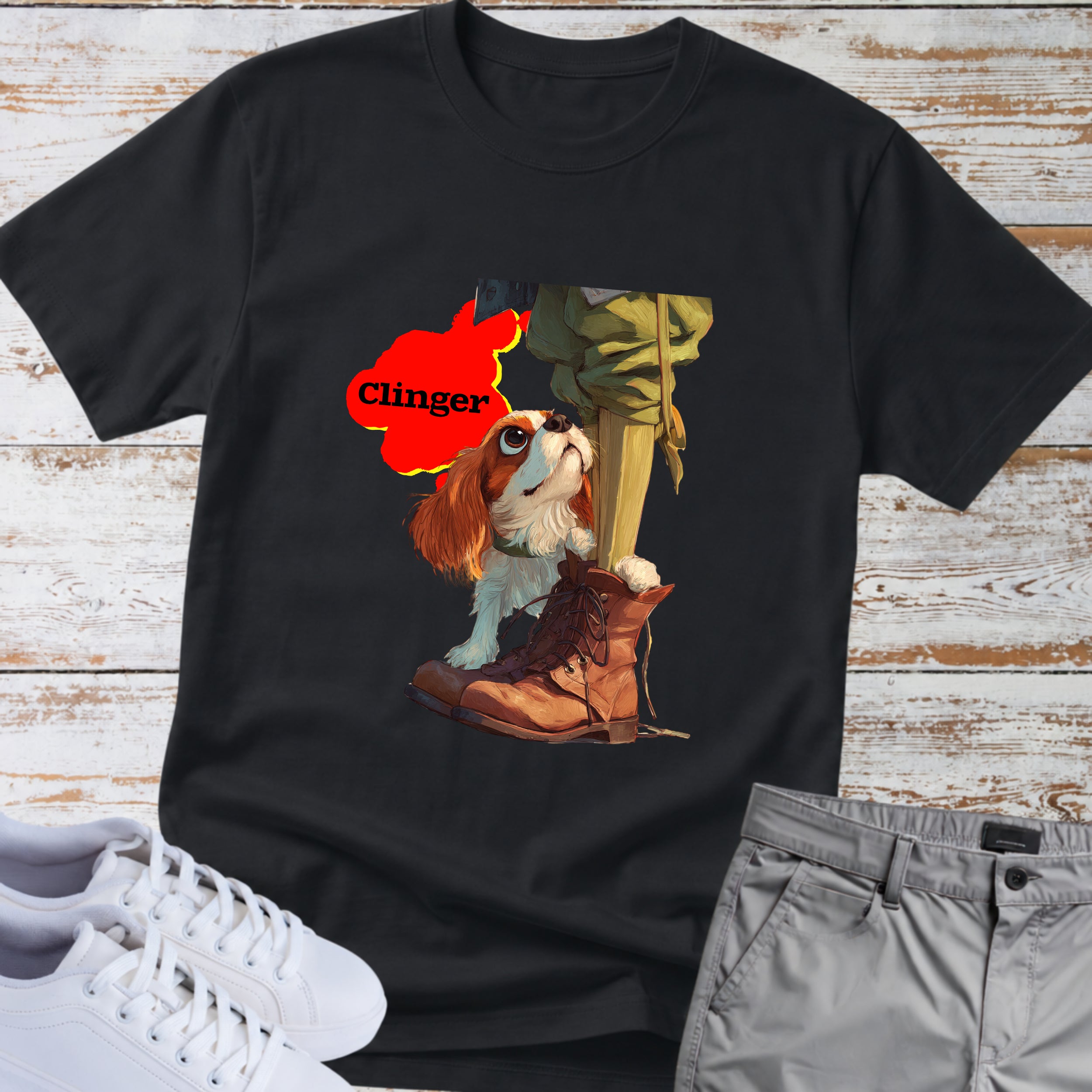 Clinger Cavalier King Charles T-Shirt
