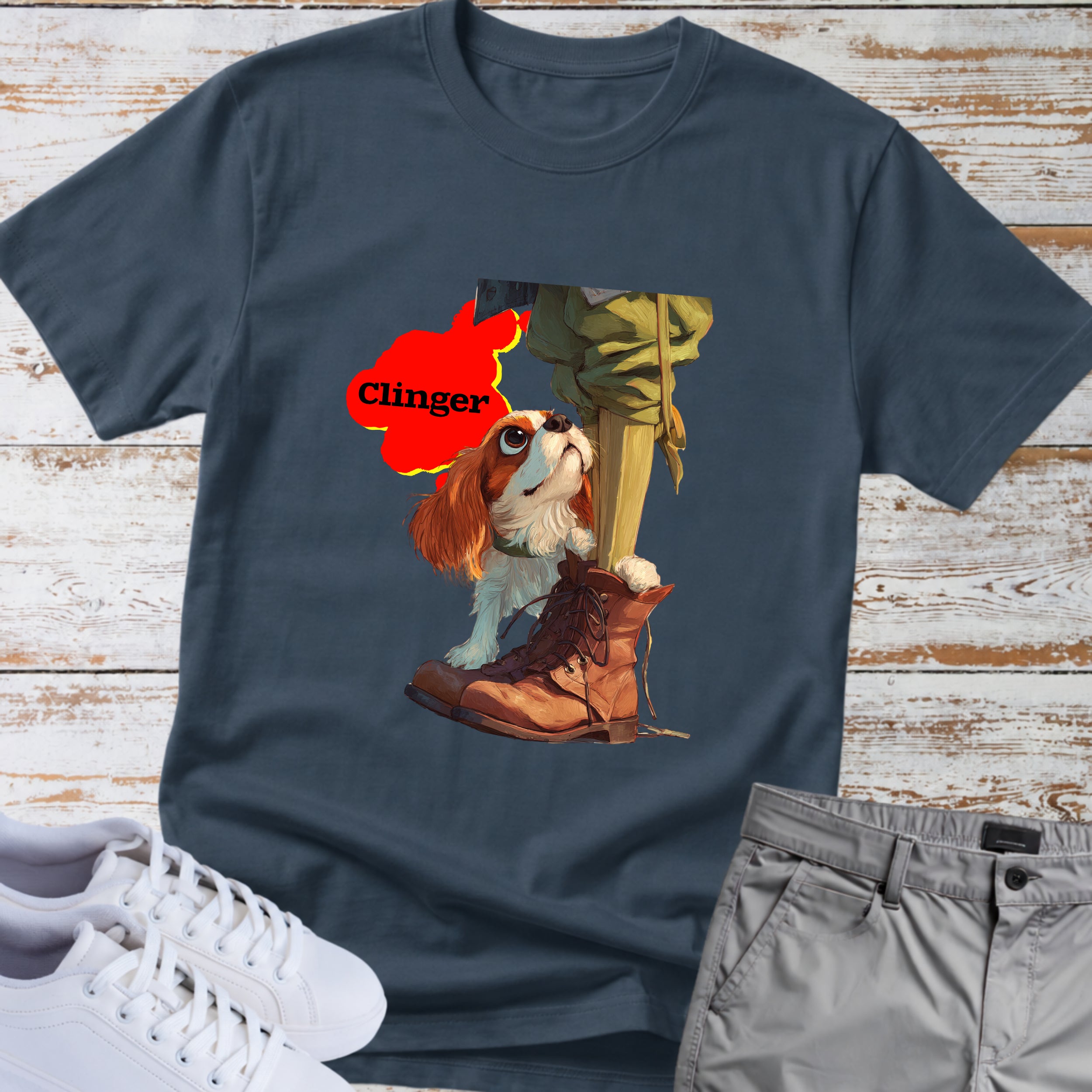 Clinger Cavalier King Charles T-Shirt