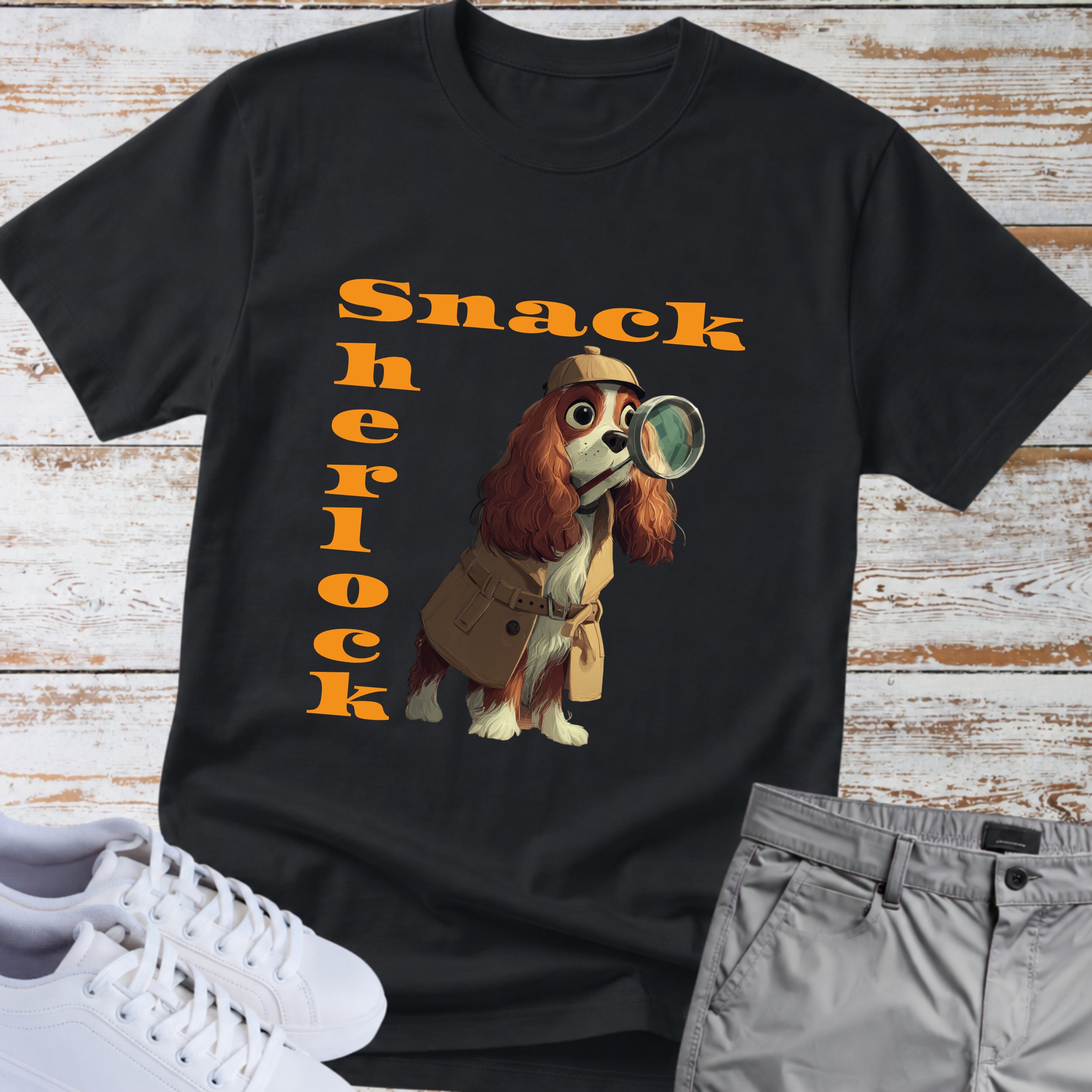 Cavalier King Charles Snack Sherlock T-Shirt