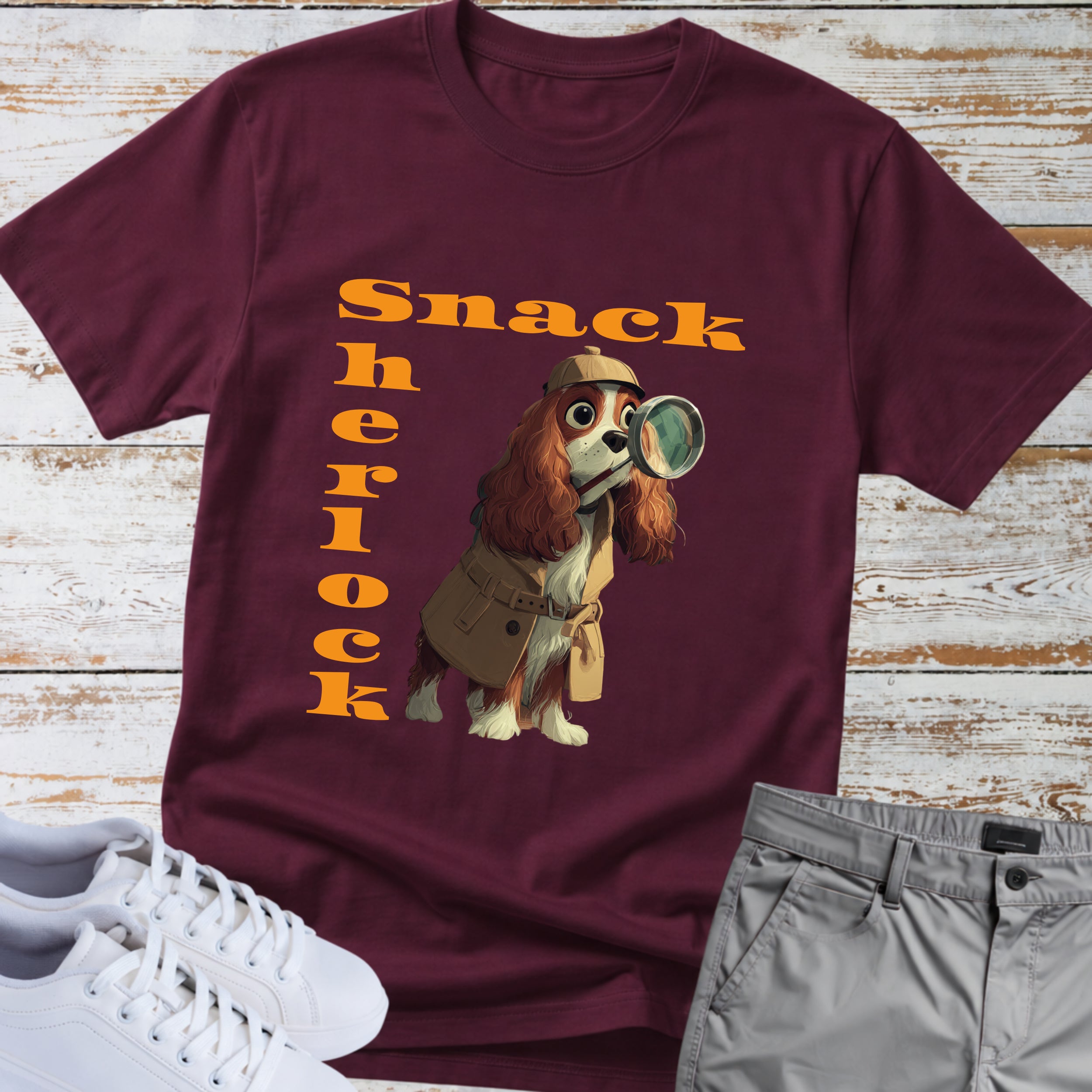 Cavalier King Charles Snack Sherlock T-Shirt
