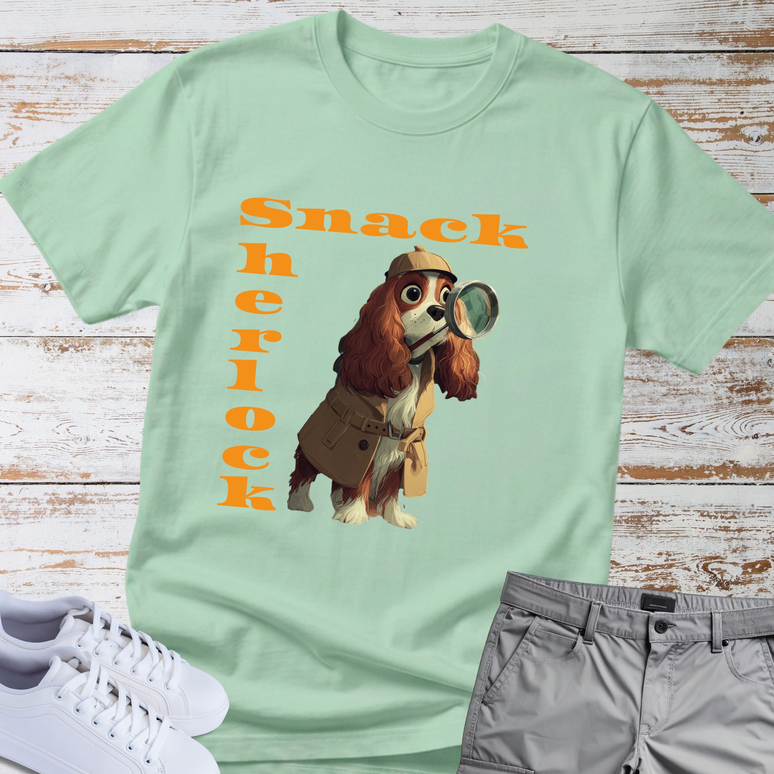 Cavalier King Charles Snack Sherlock T-Shirt