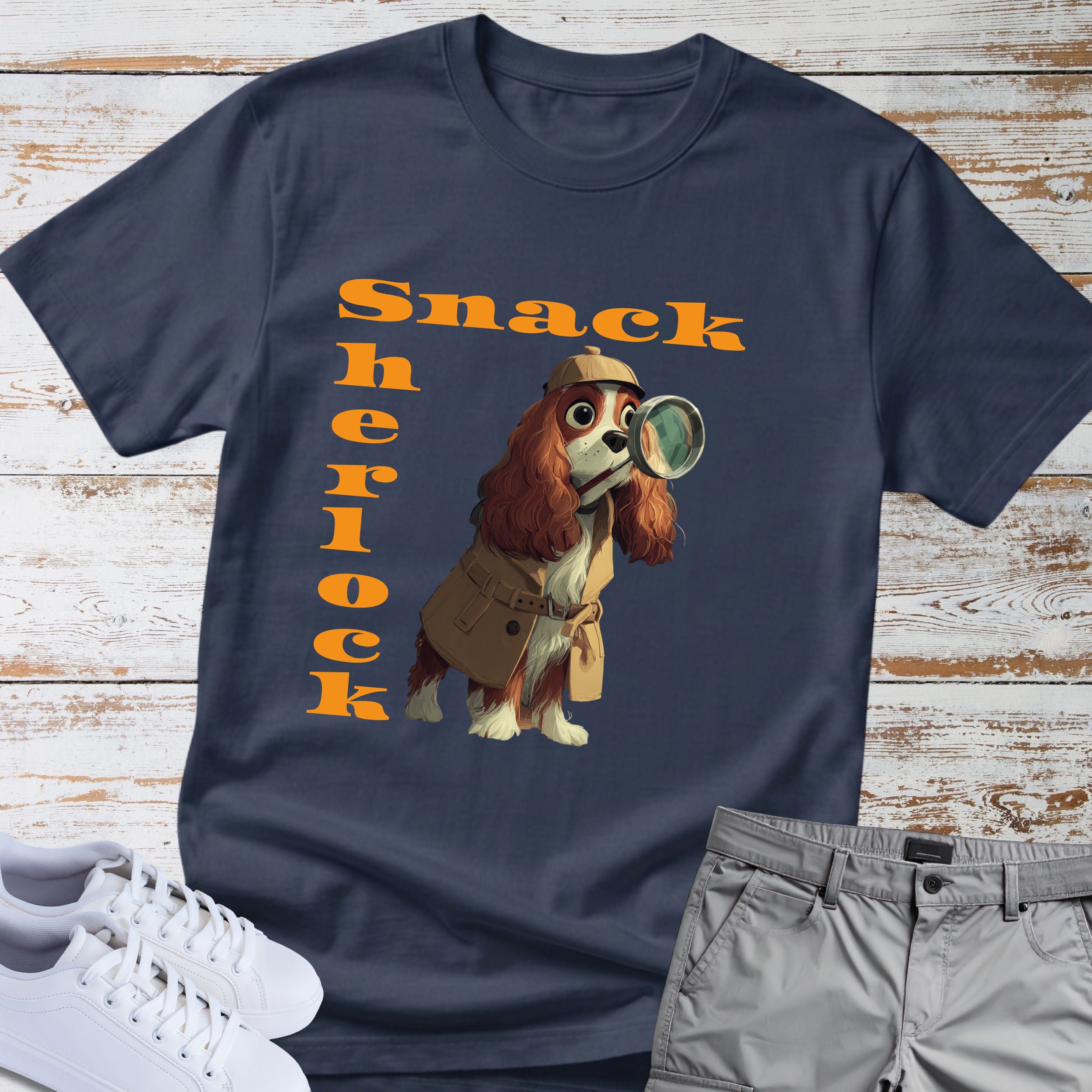 Cavalier King Charles Snack Sherlock T-Shirt