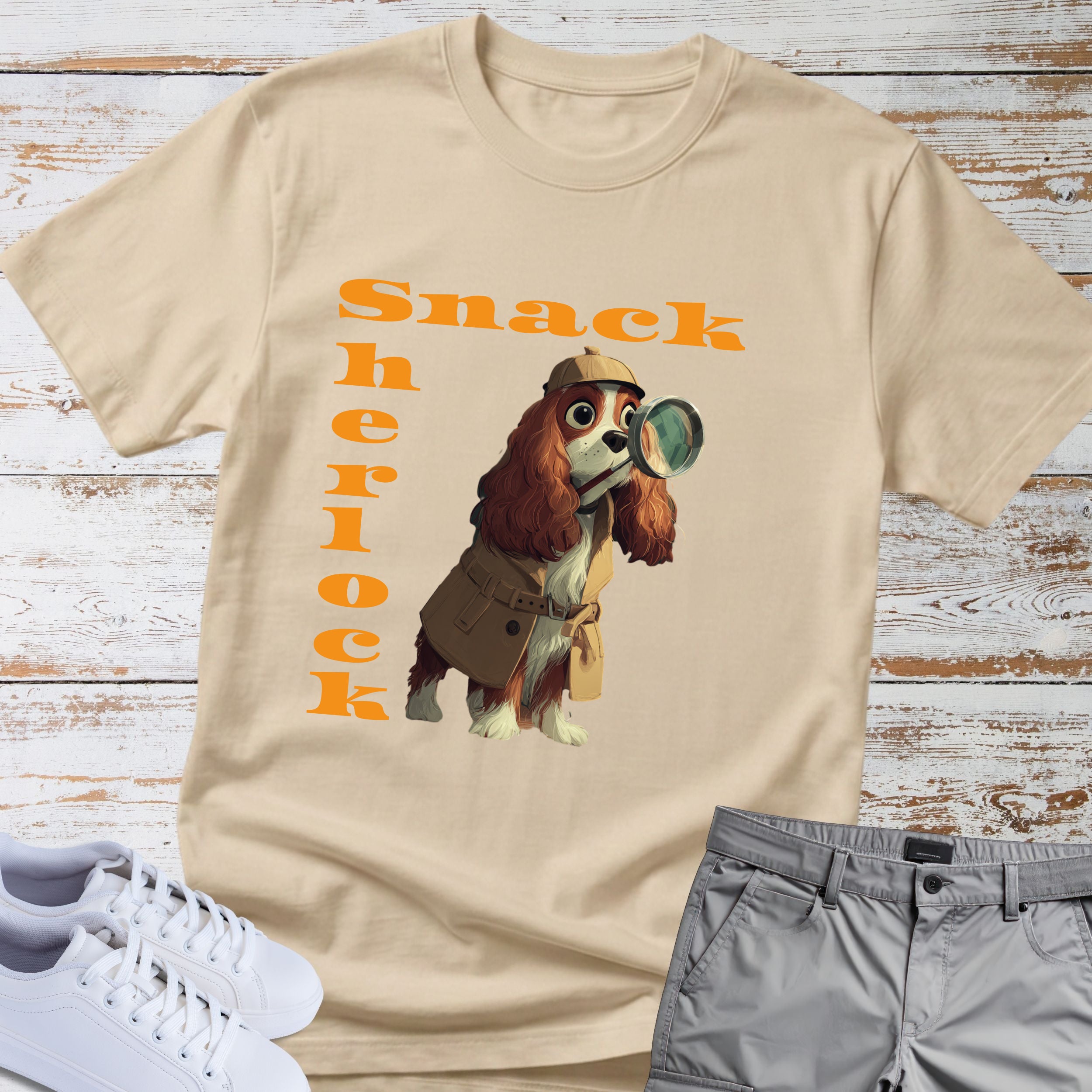 Cavalier King Charles Snack Sherlock T-Shirt