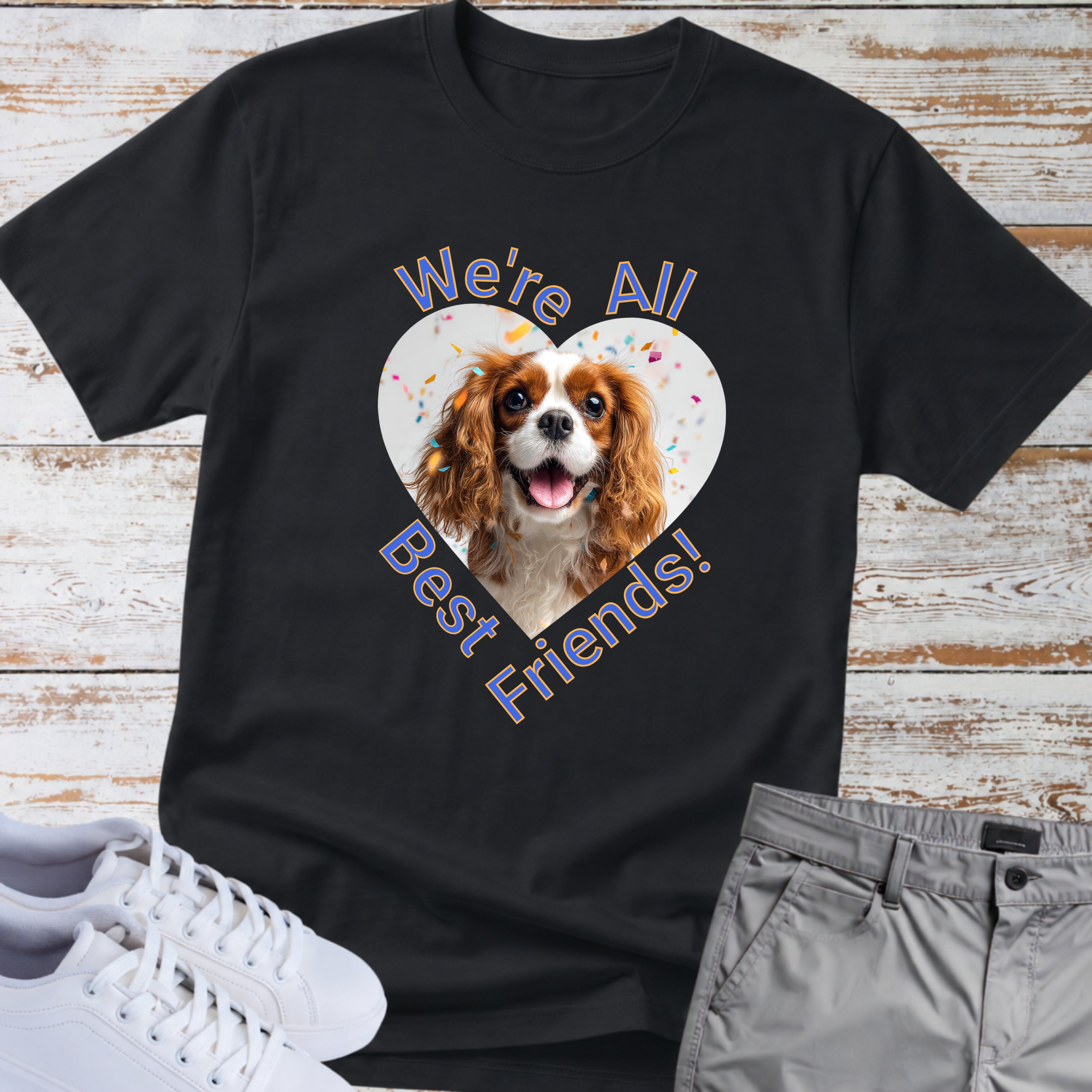 We're All Best Friends Cavalier King Charles T-Shirt