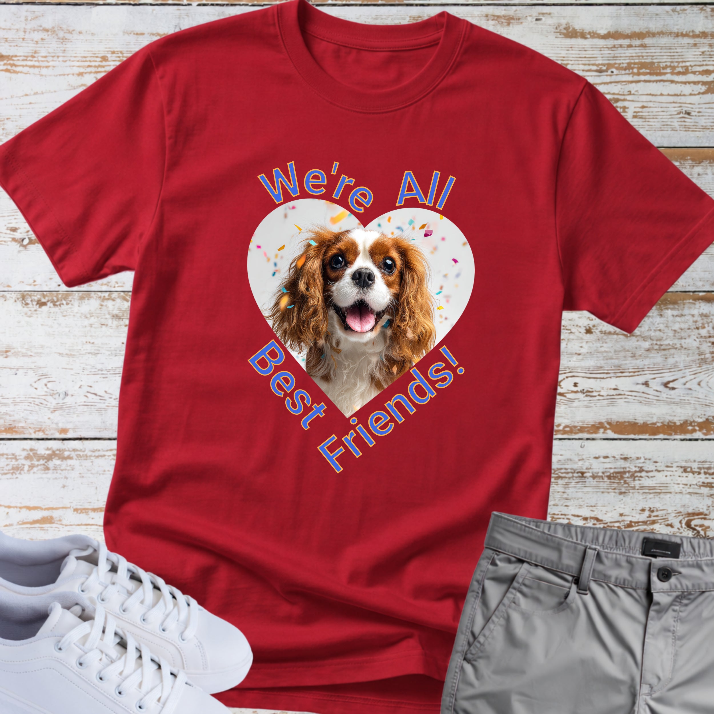 We're All Best Friends Cavalier King Charles T-Shirt