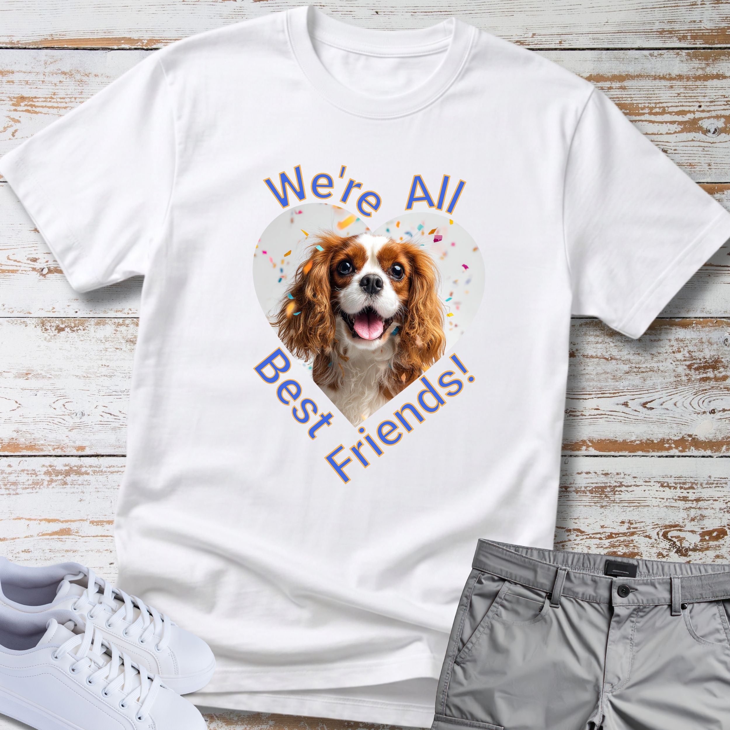 We're All Best Friends Cavalier King Charles T-Shirt