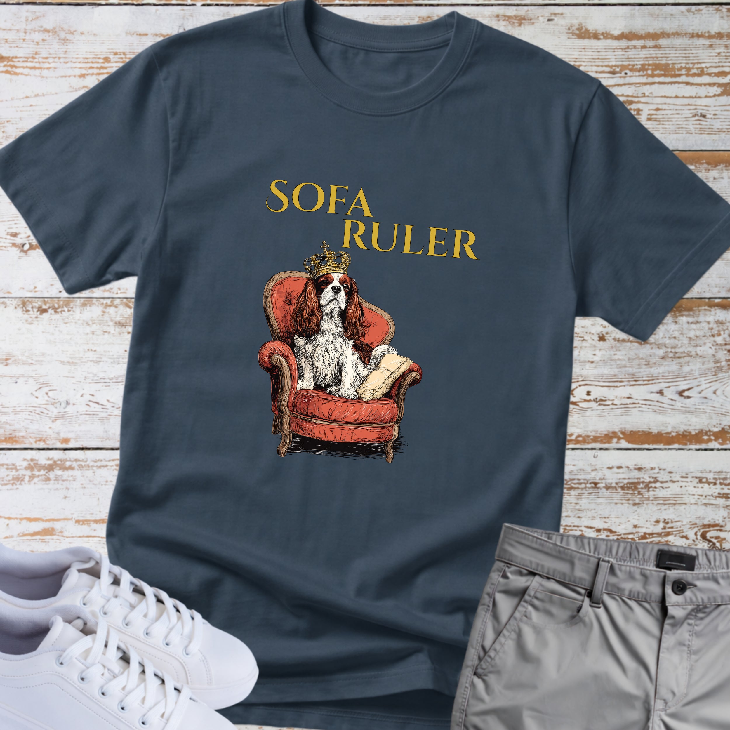 Sofa Ruler Cavalier King Charles T-Shirt