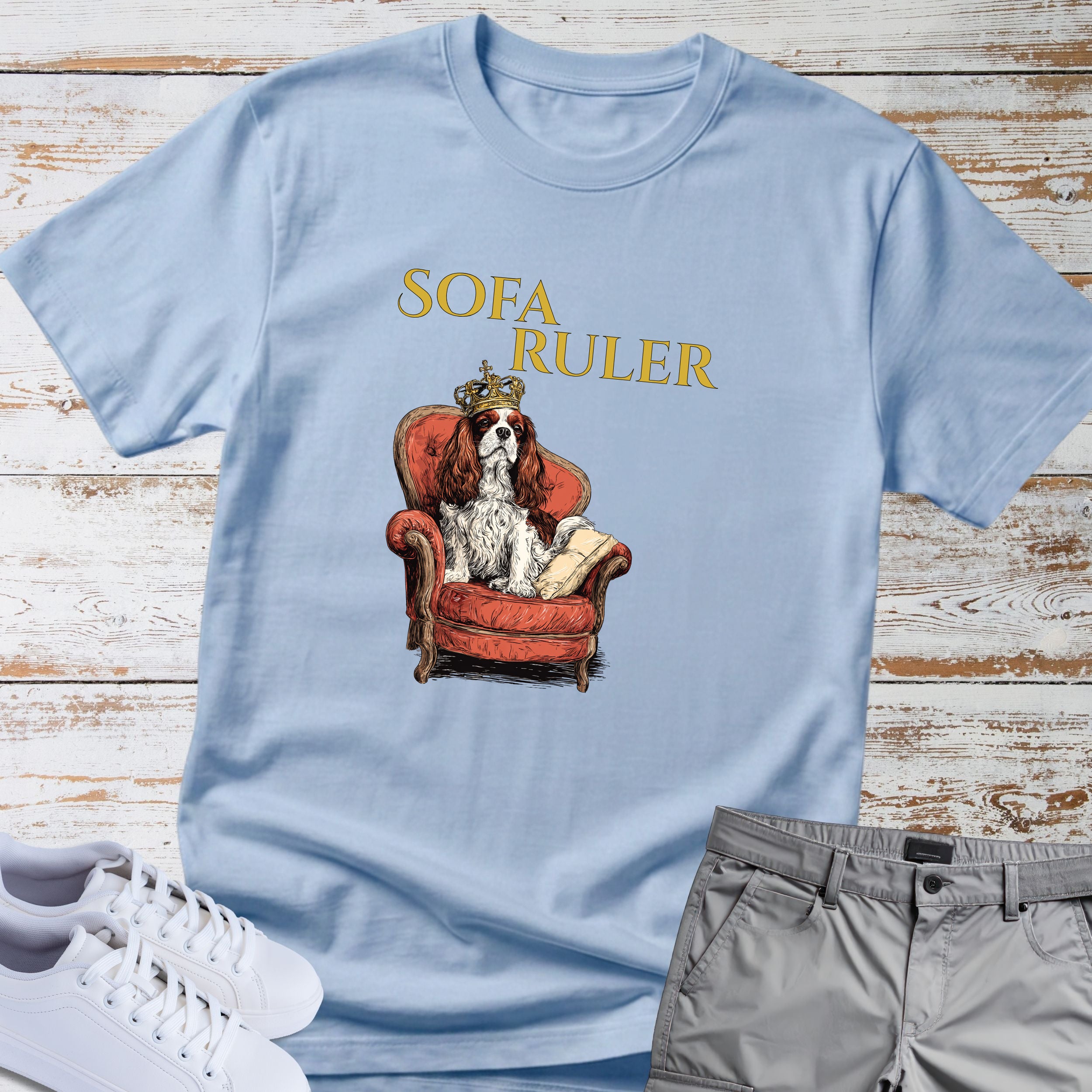 Sofa Ruler Cavalier King Charles T-Shirt