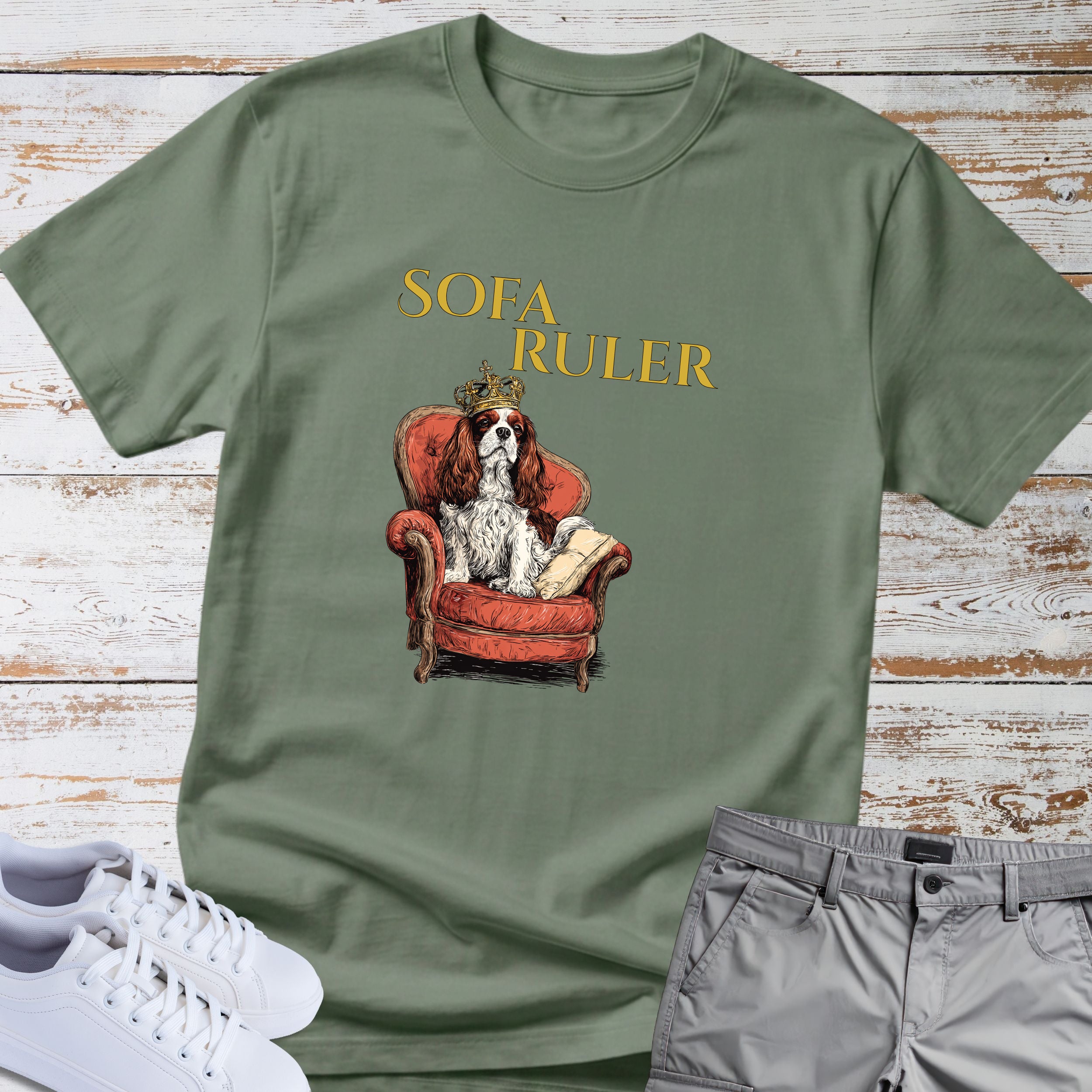 Sofa Ruler Cavalier King Charles T-Shirt