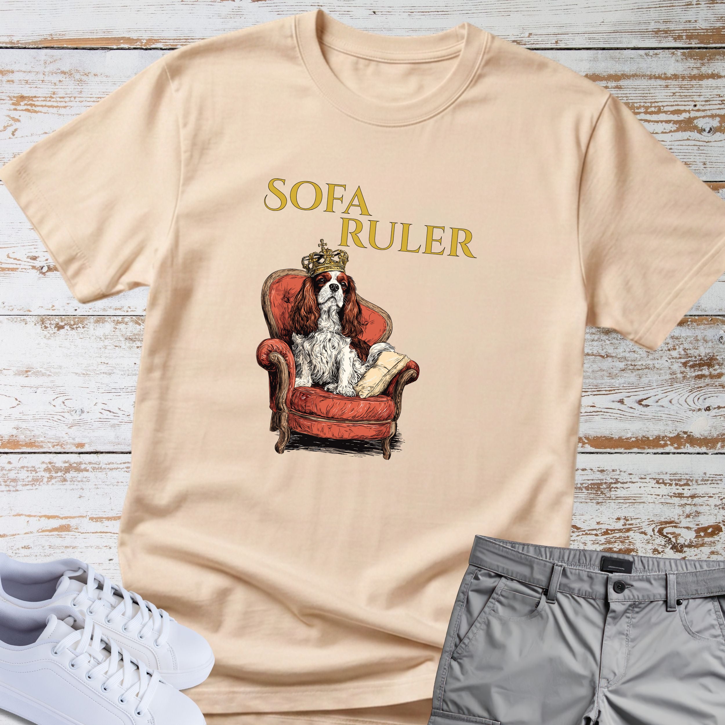 Sofa Ruler Cavalier King Charles T-Shirt