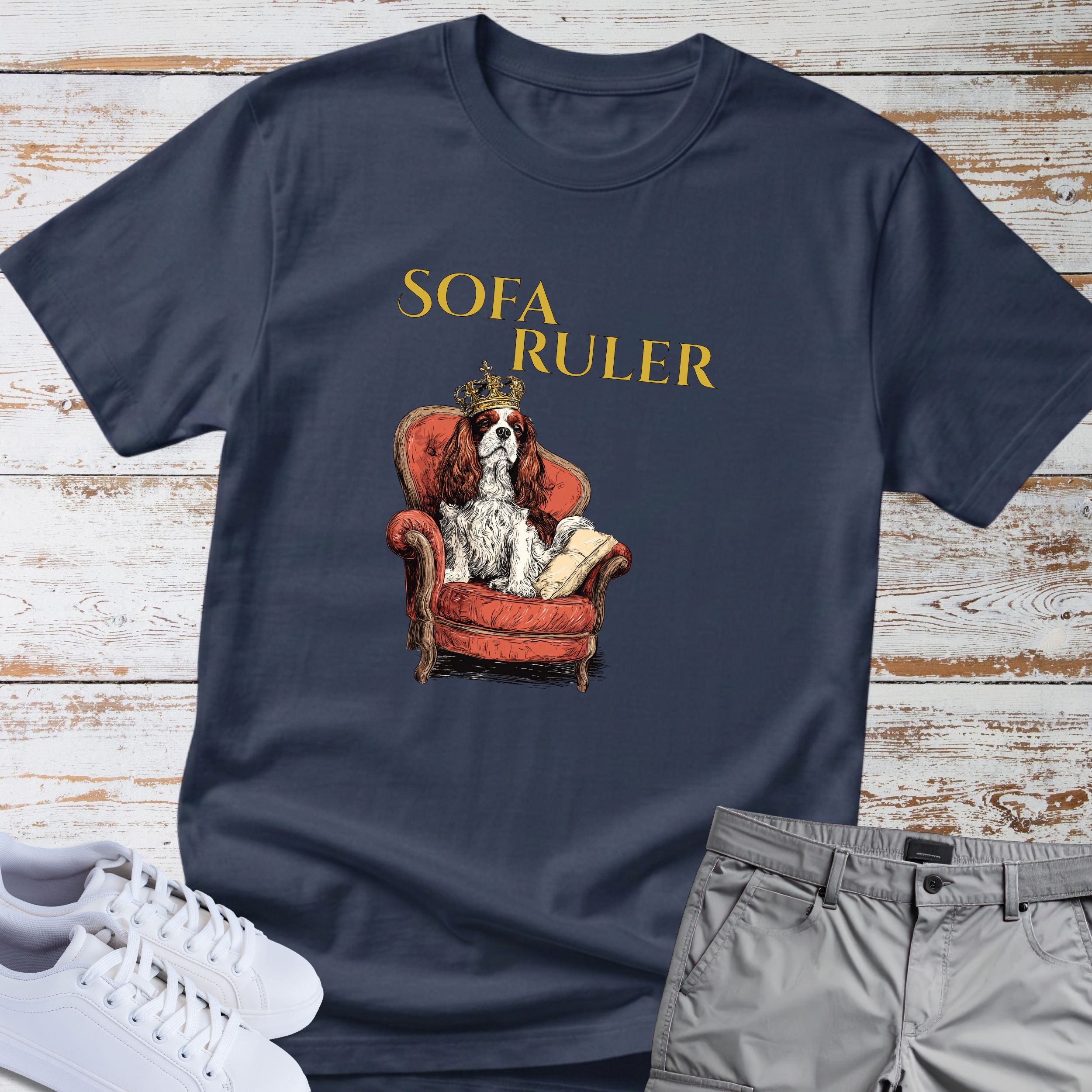 Sofa Ruler Cavalier King Charles T-Shirt