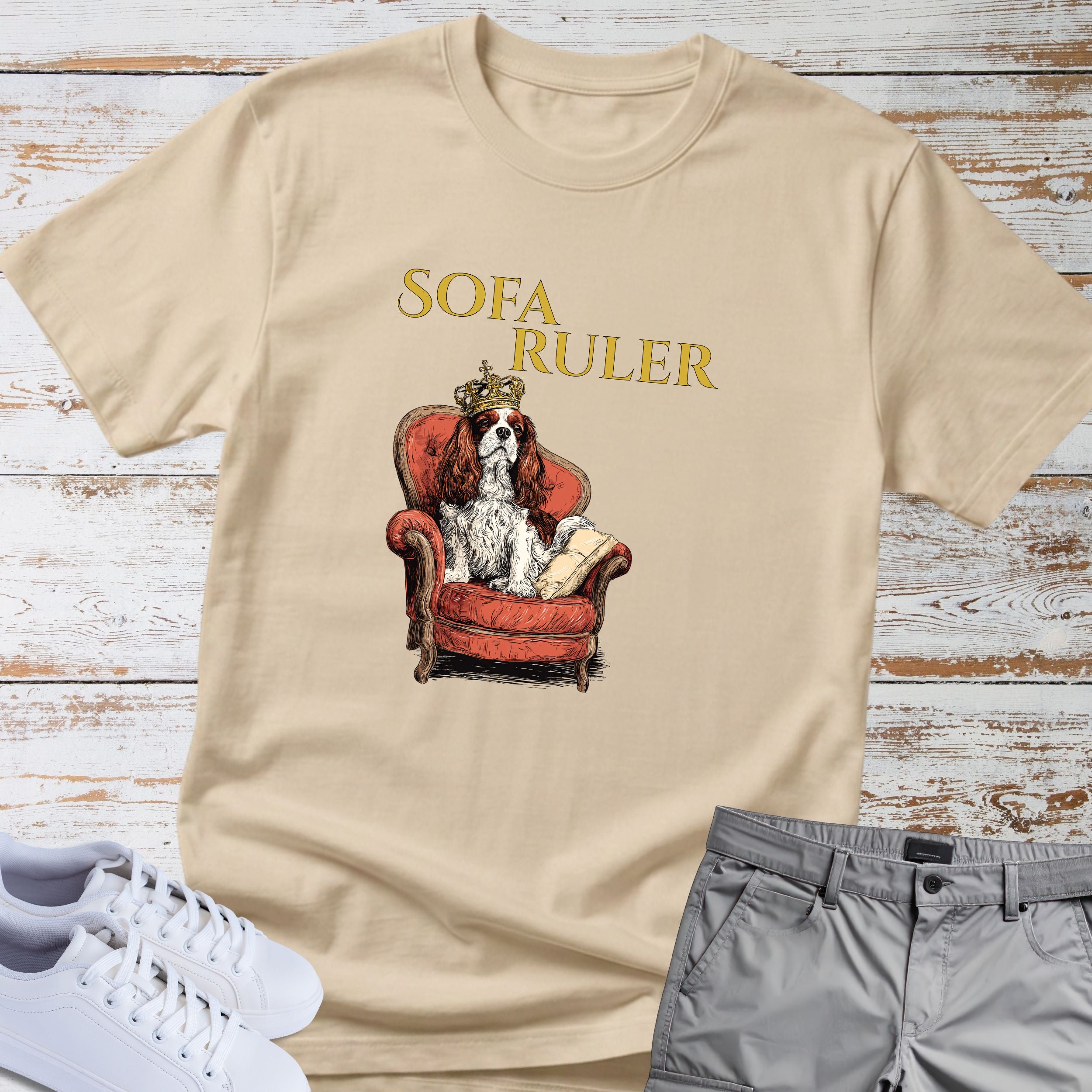 Sofa Ruler Cavalier King Charles T-Shirt