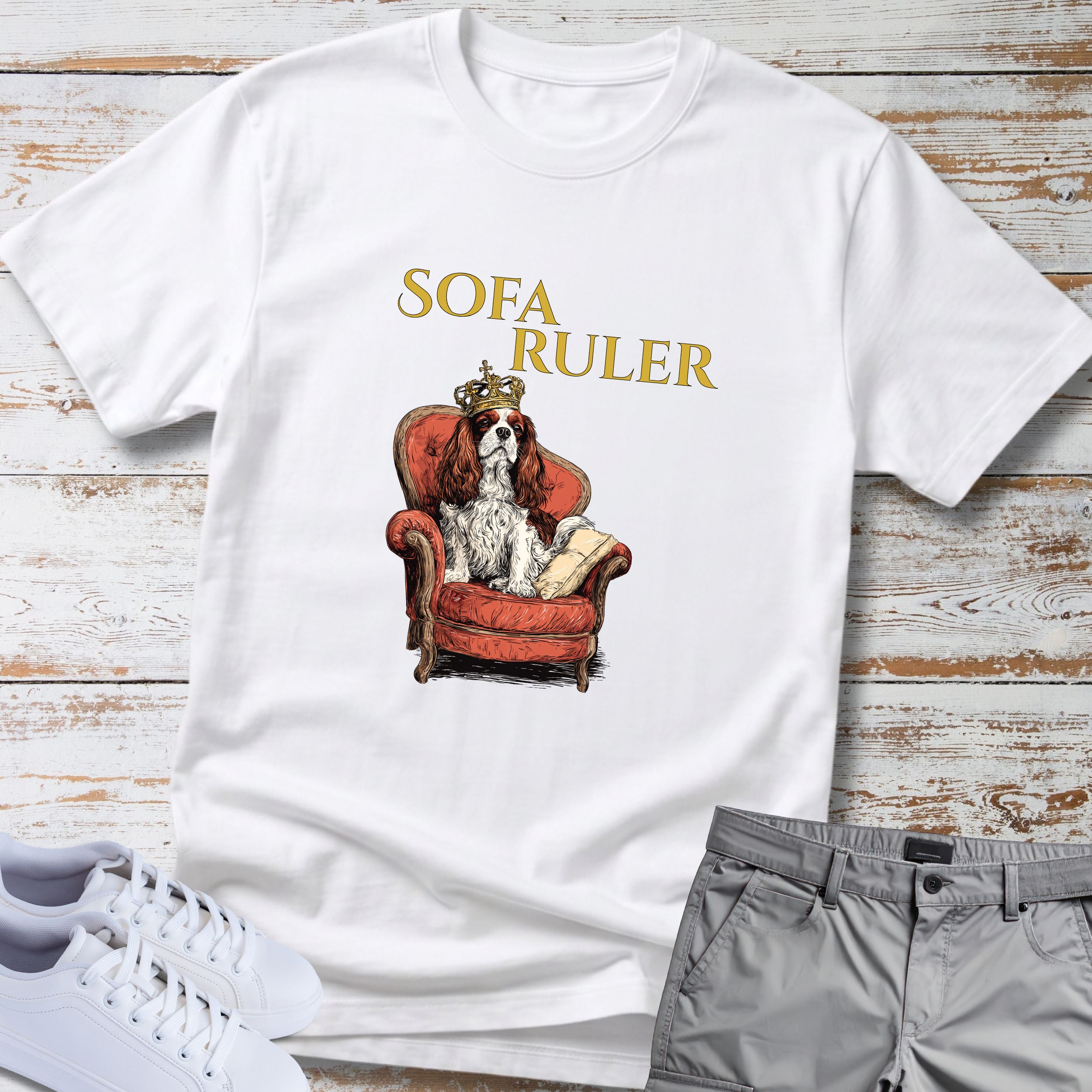 Sofa Ruler Cavalier King Charles T-Shirt