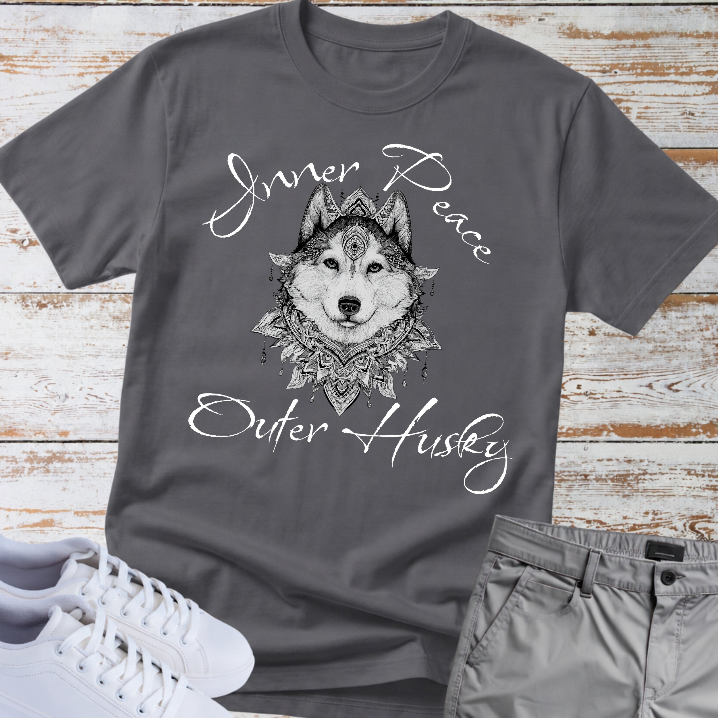 Inner Peace. Outer Husky. Siberian Husky T-Shirt