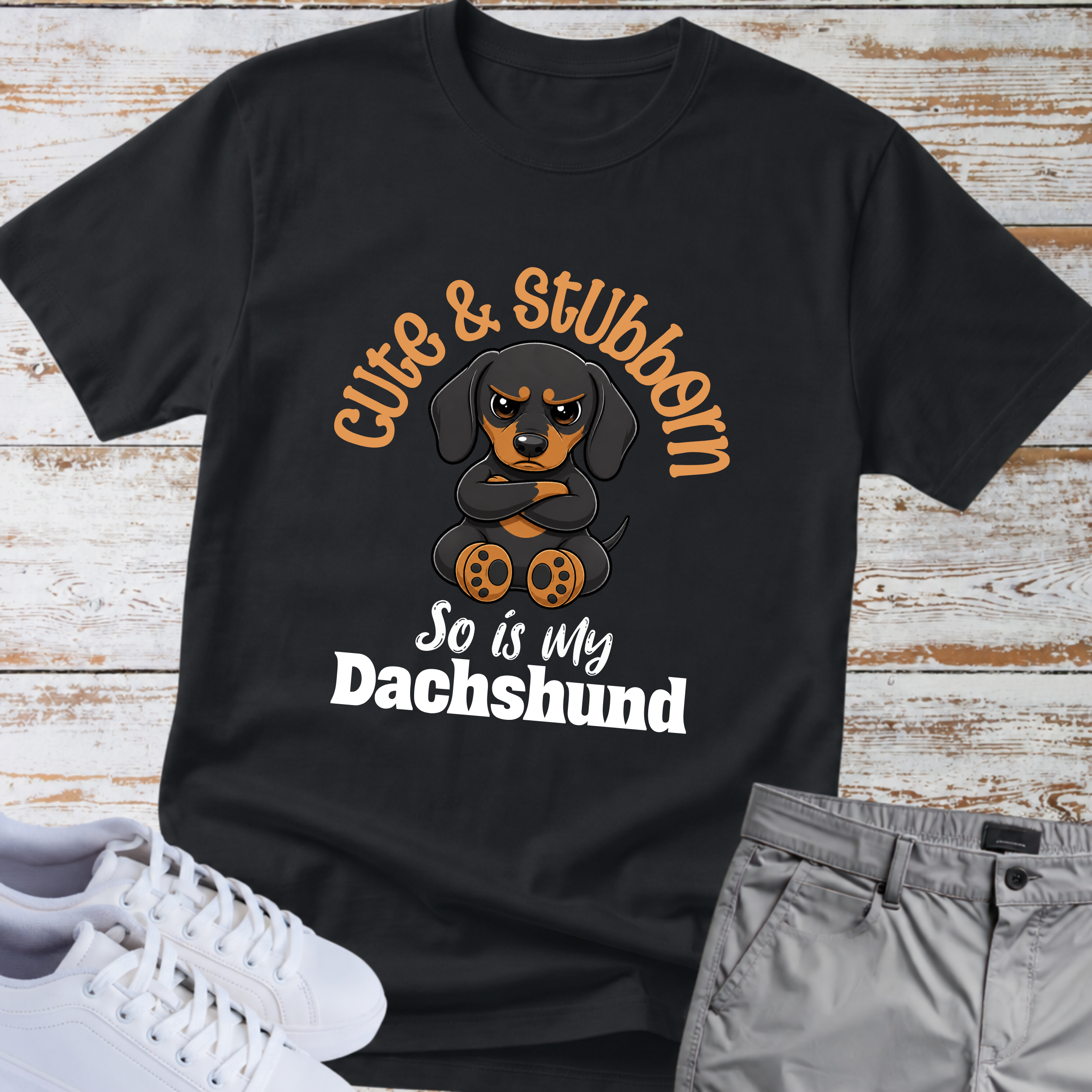 Cute & Stubborn Dachshund T-Shirt