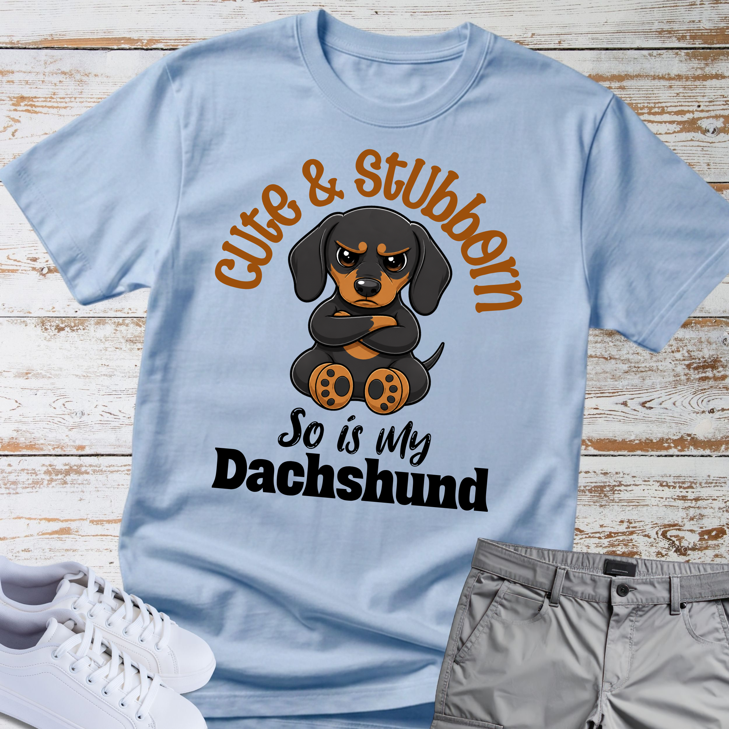 Cute & Stubborn Dachshund T-Shirt
