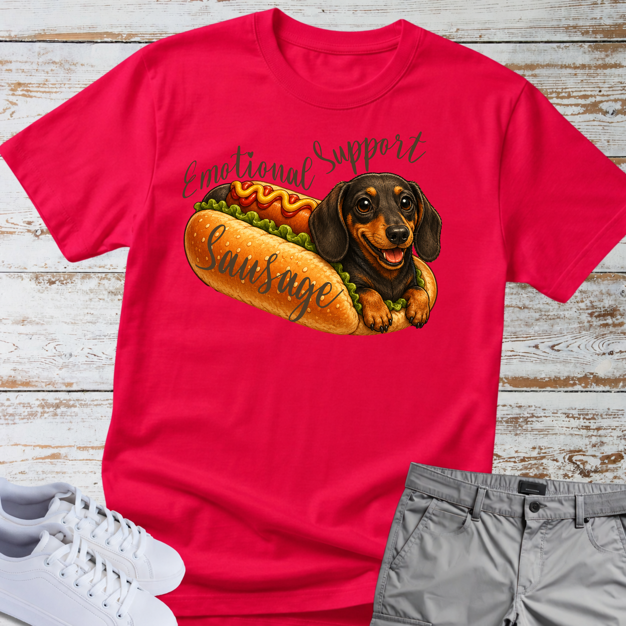 Emotional Support Sausage Dog T-Shirt