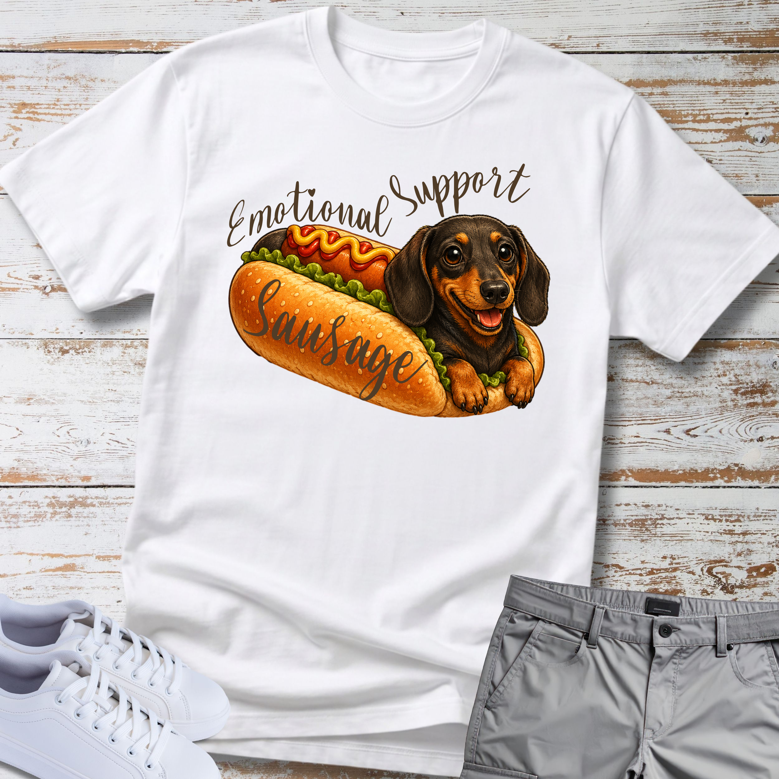Emotional Support Sausage Dog T-Shirt