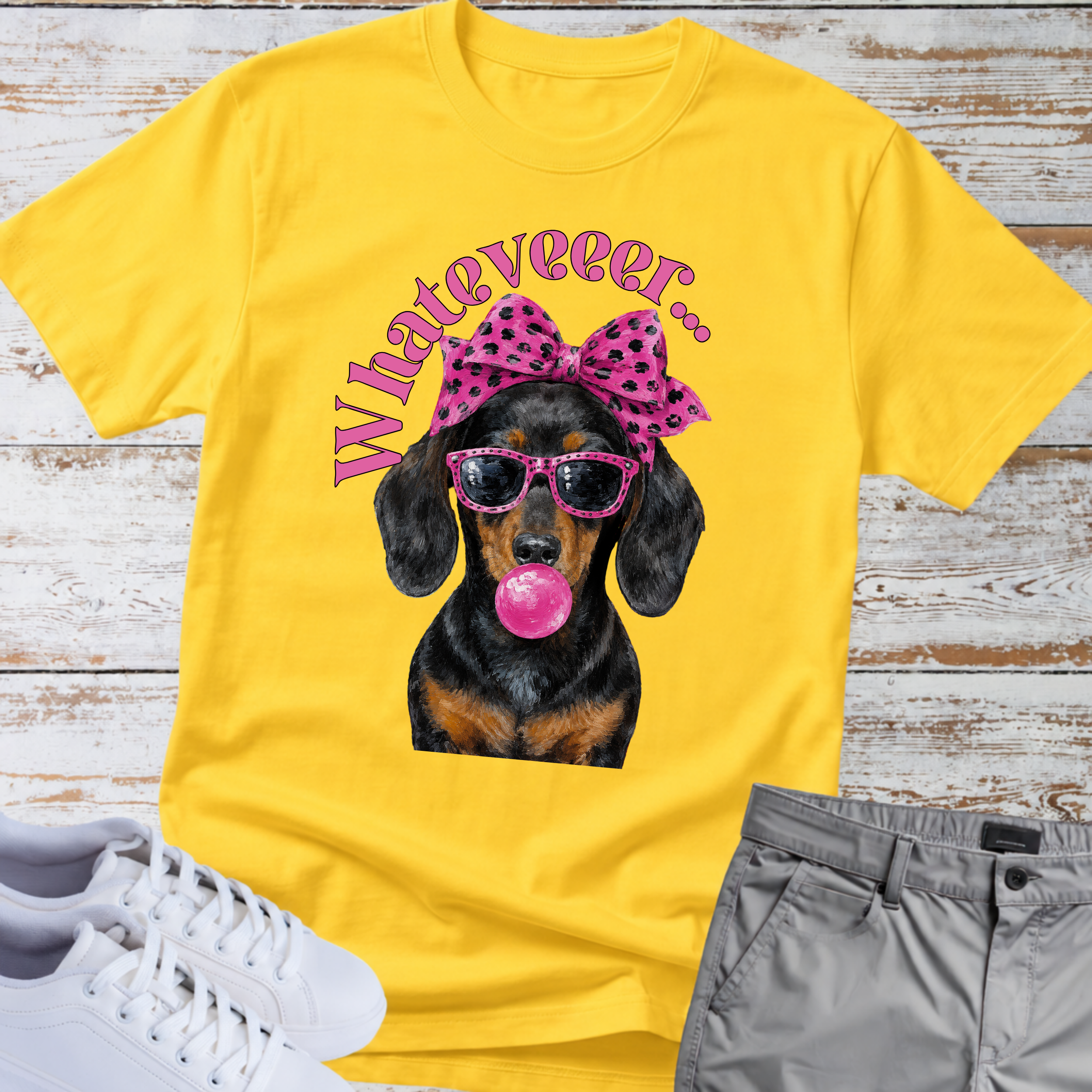 Whatever Sassy Dachshund Dog T-Shirt