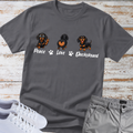 Peace Love — Dachshund Tee