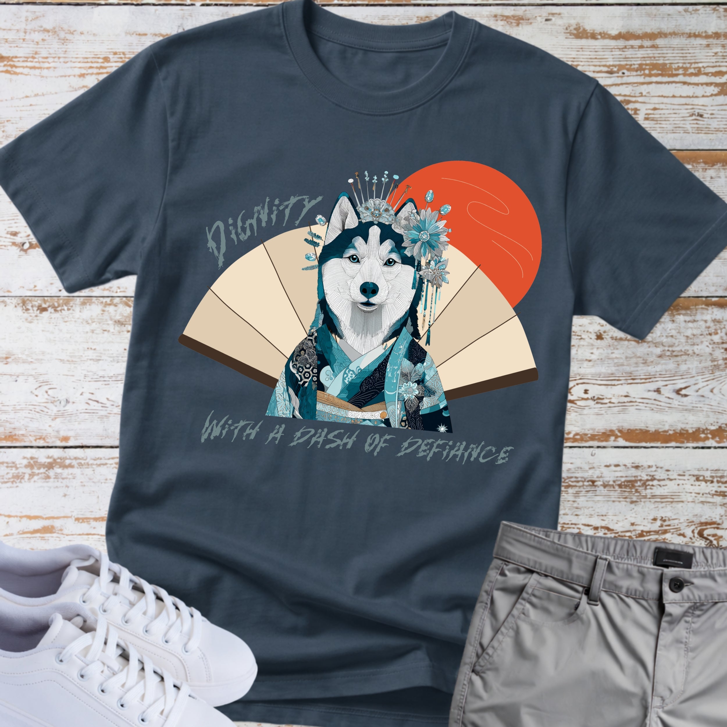 Siberian Husky Geisha T-Shirt
