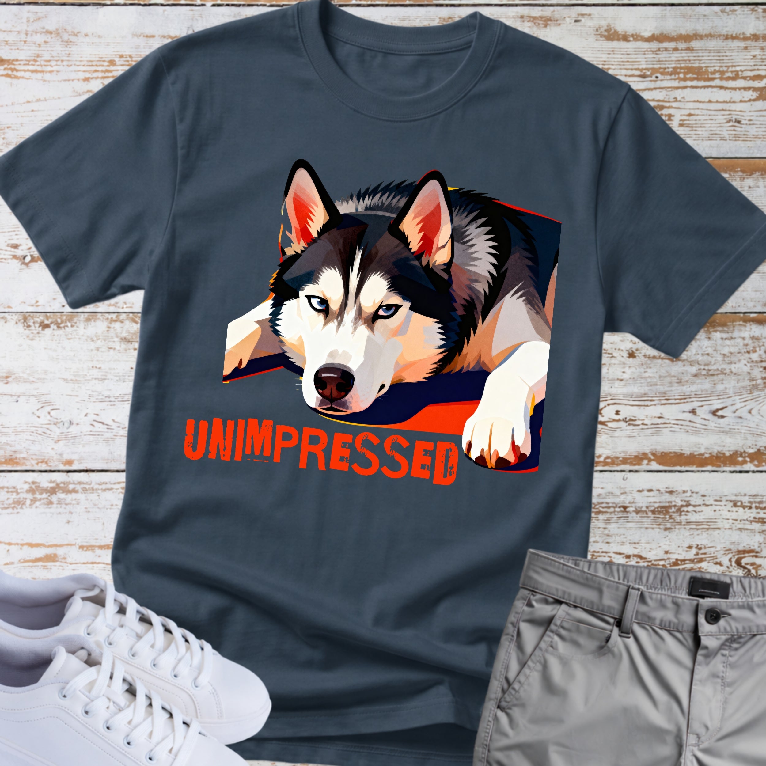 Unimpressed Siberian Husky T-Shirt