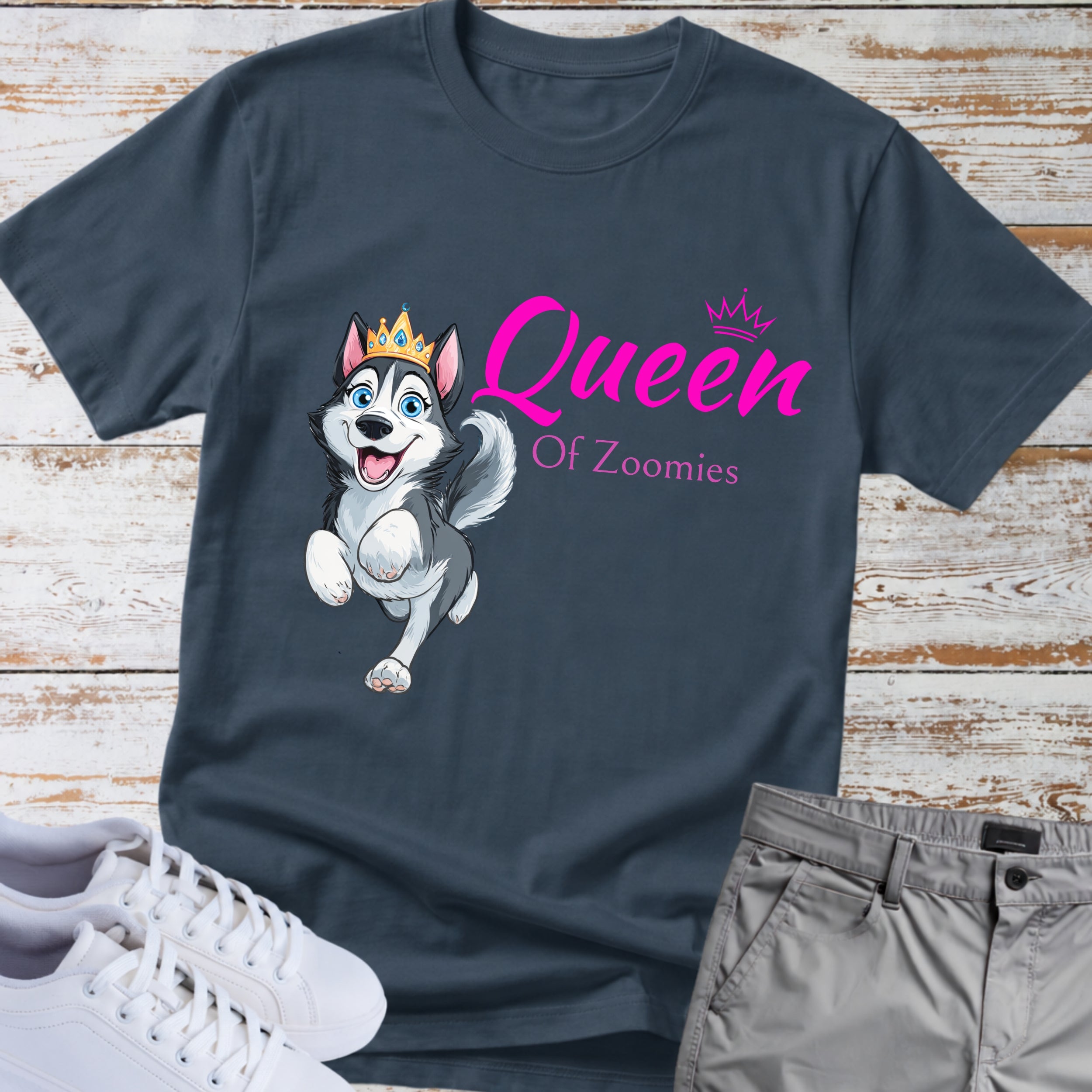 Queen of Zoomies Siberian Husky T-Shirt