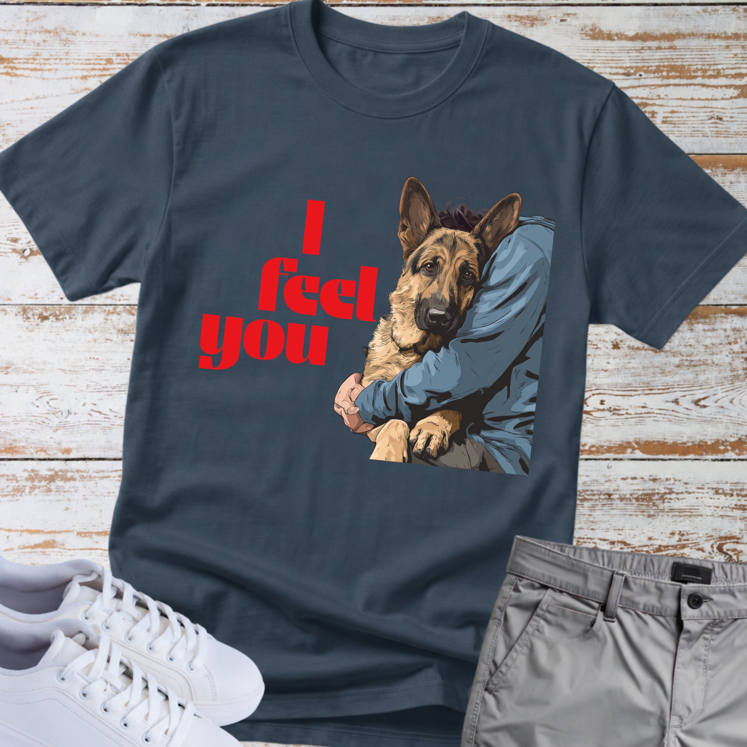 German Shepherd "I Feel You" T‑Shirt