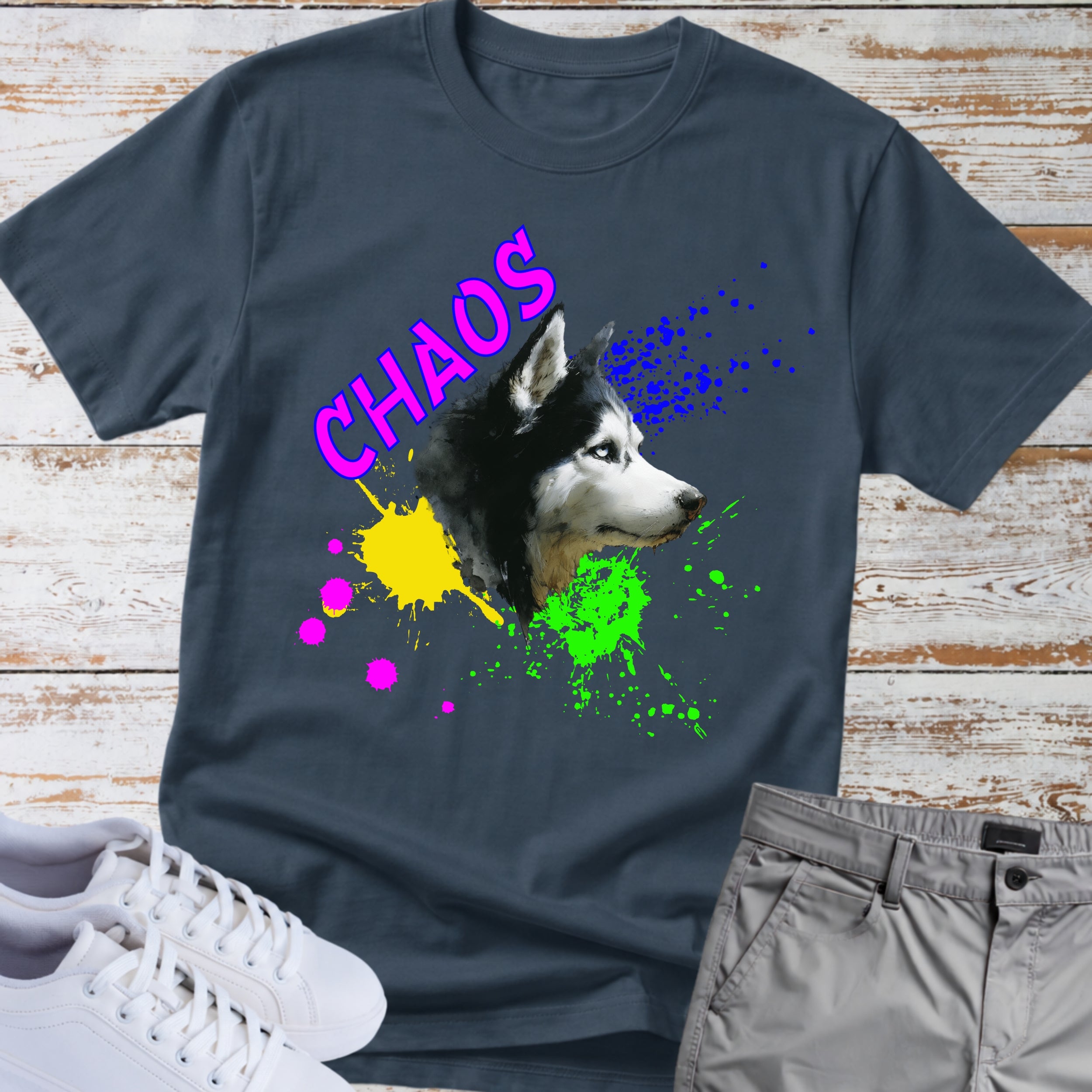 Chaos Siberian Husky T-Shirt
