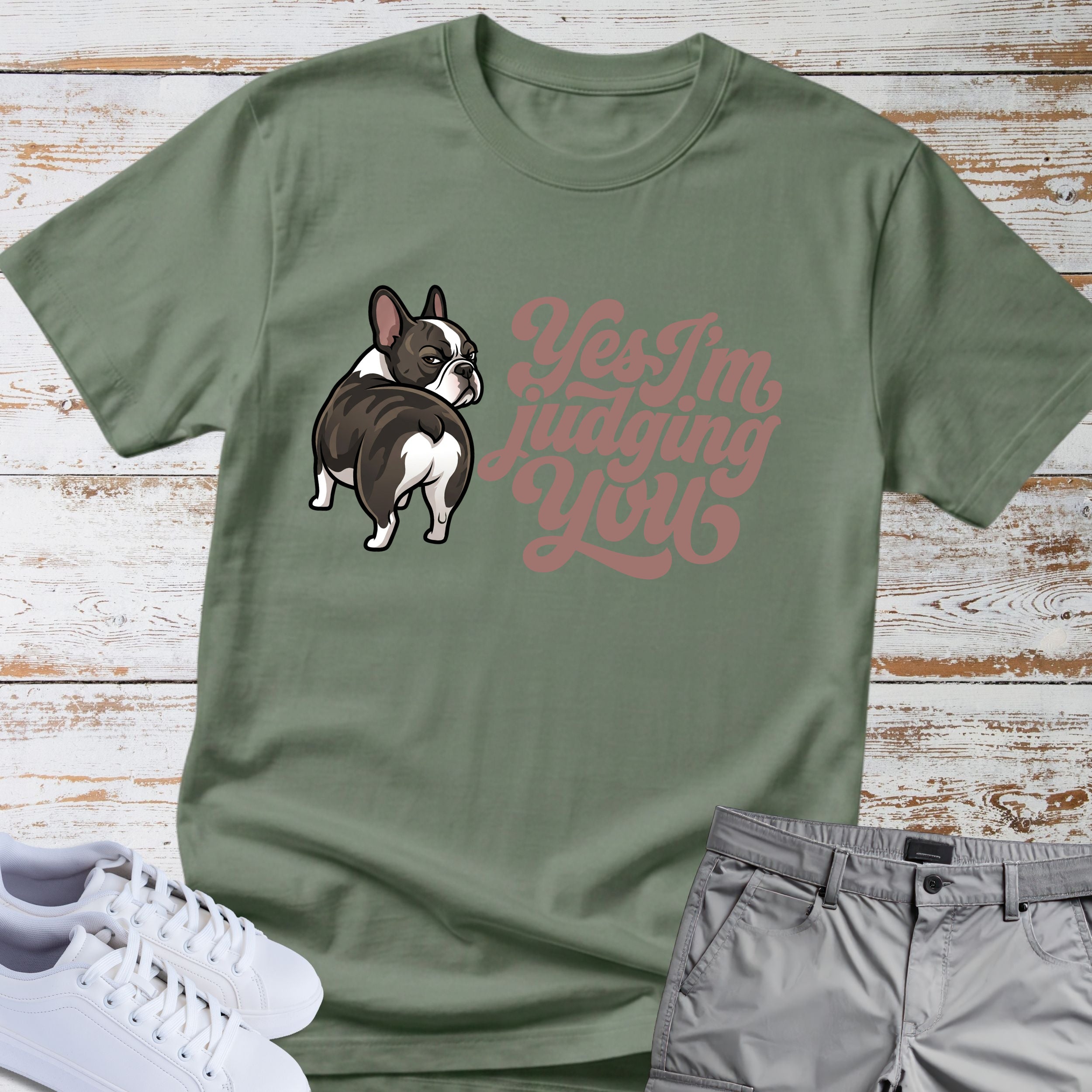 "Yes I’m Judging You" French Bulldog T-Shirt