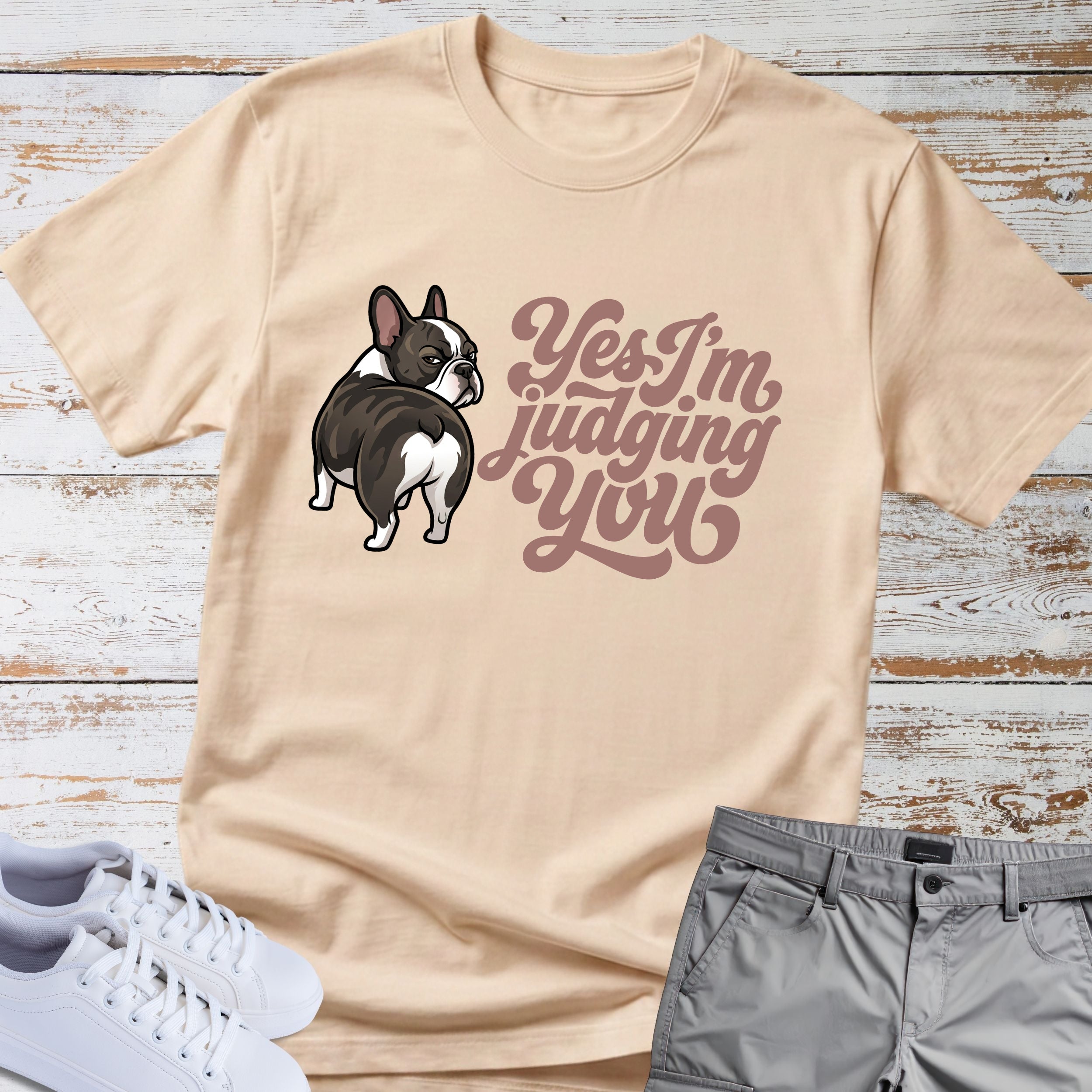 "Yes I’m Judging You" French Bulldog T-Shirt