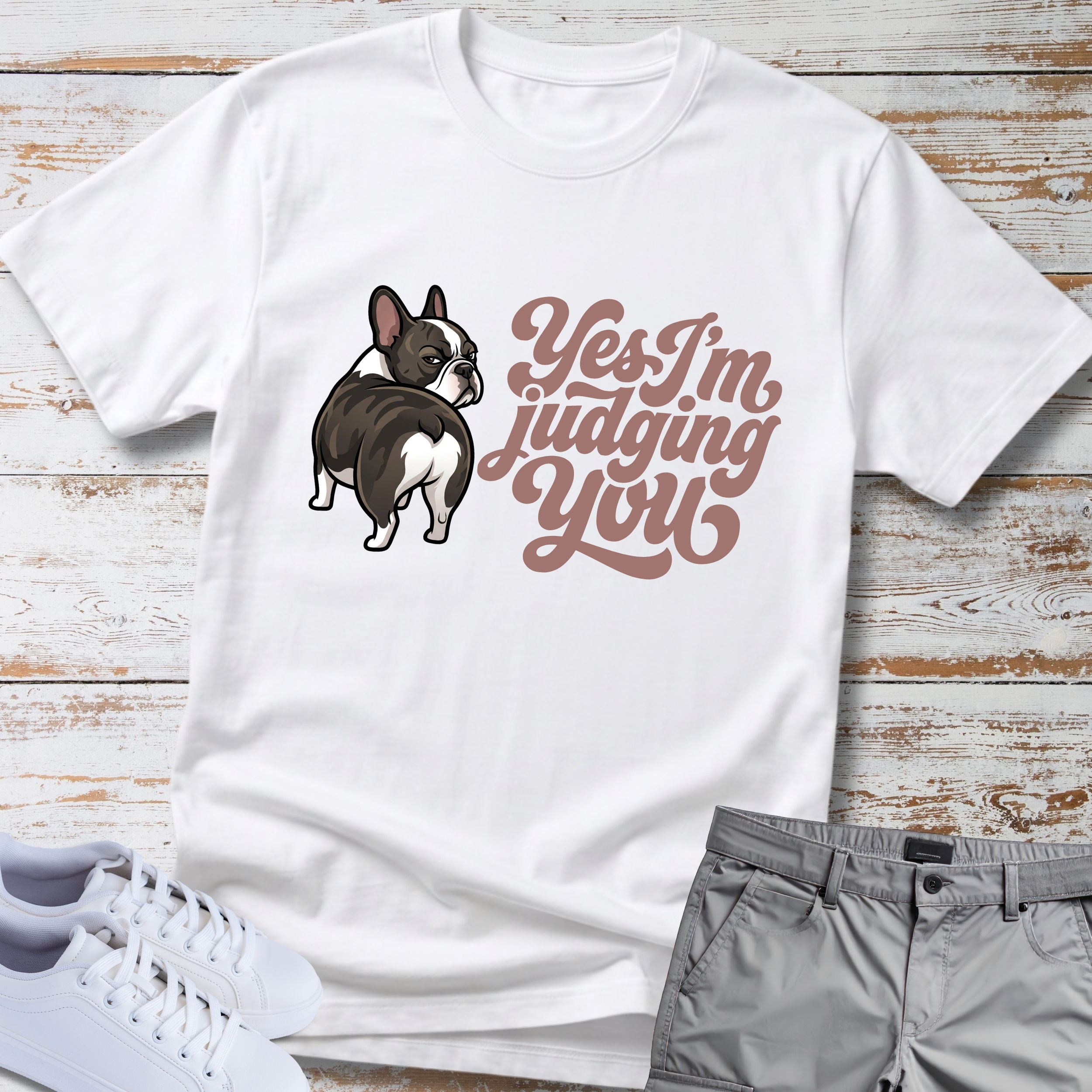 "Yes I’m Judging You" French Bulldog T-Shirt