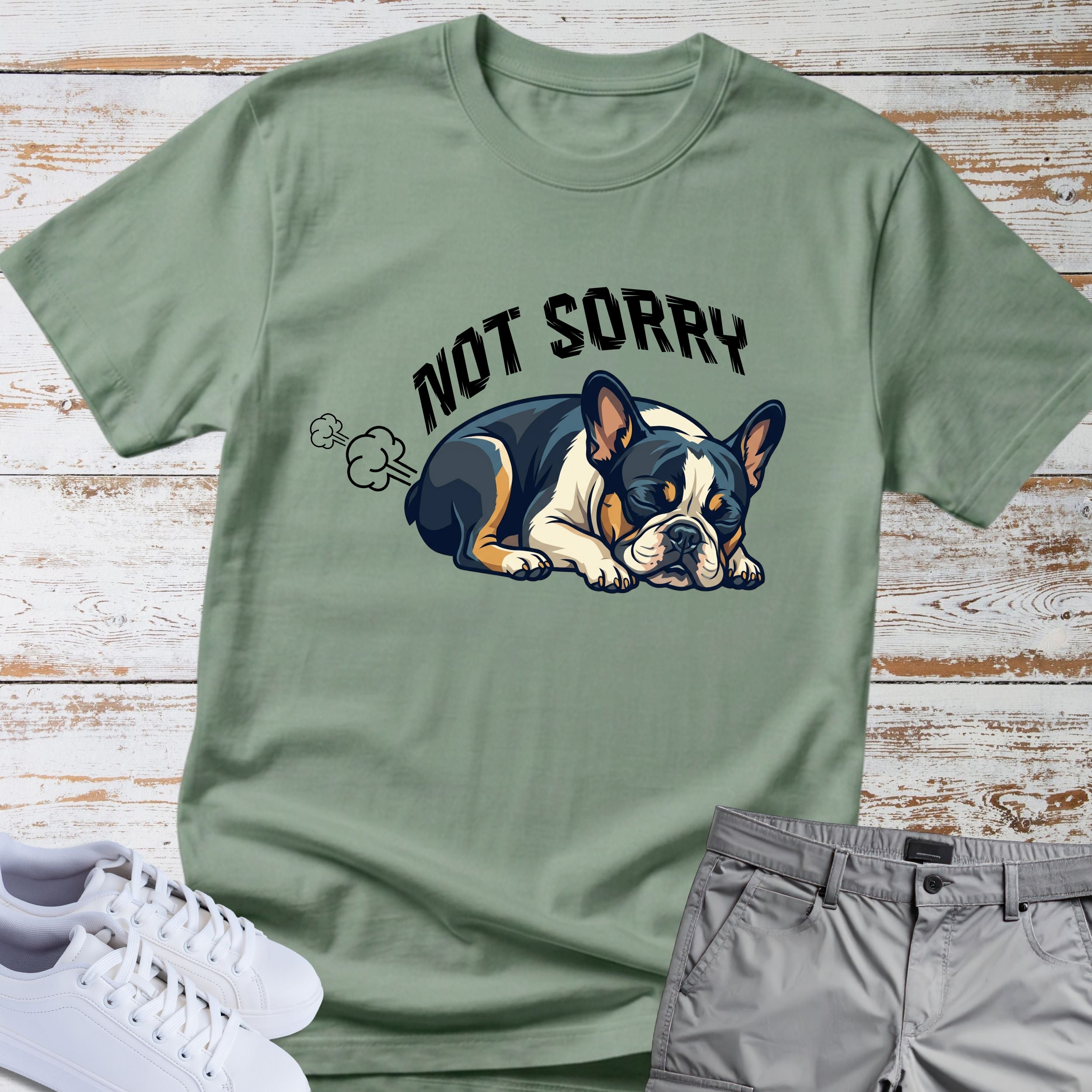 French Bulldog Not Sorry Fart T Shirt