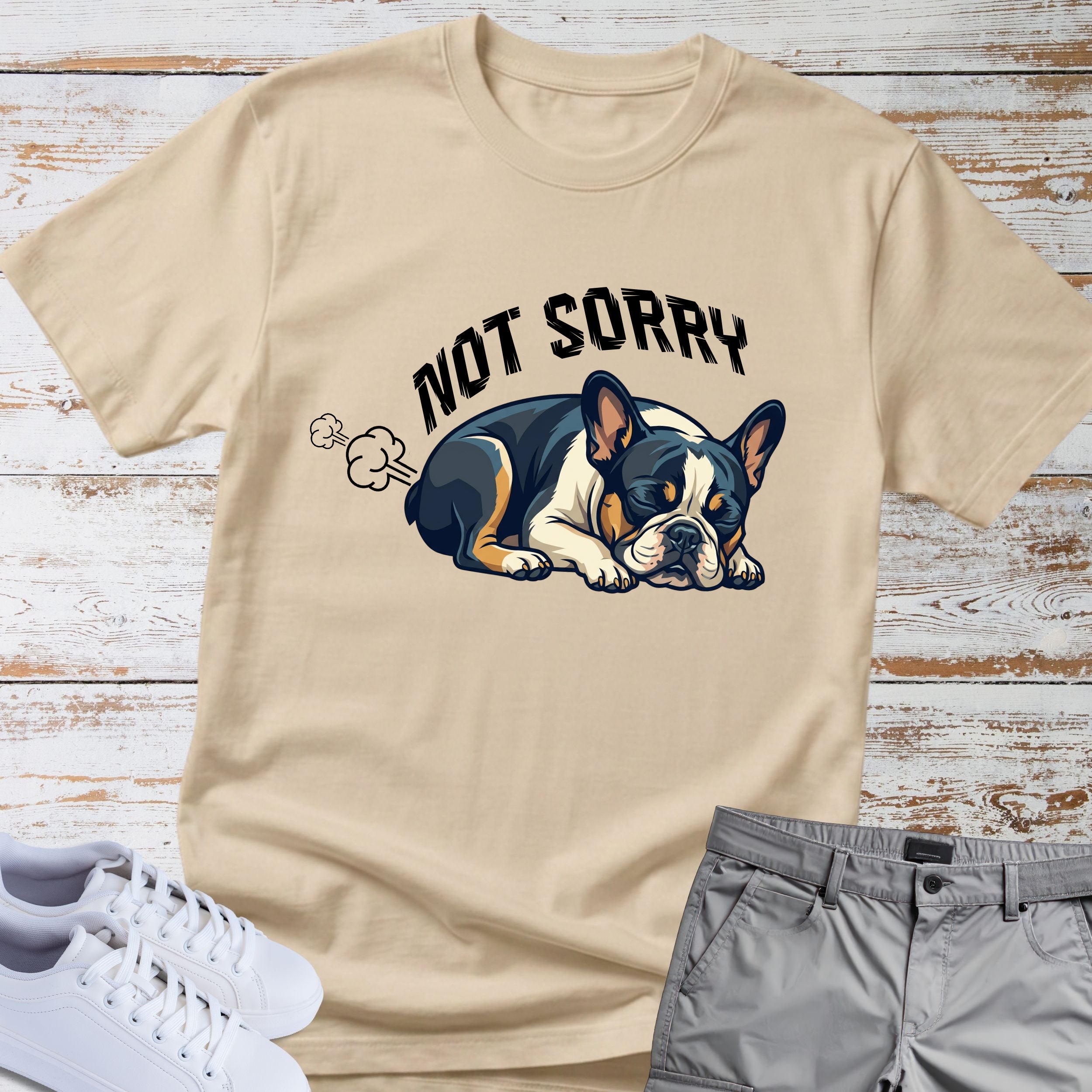French Bulldog Not Sorry Fart T Shirt