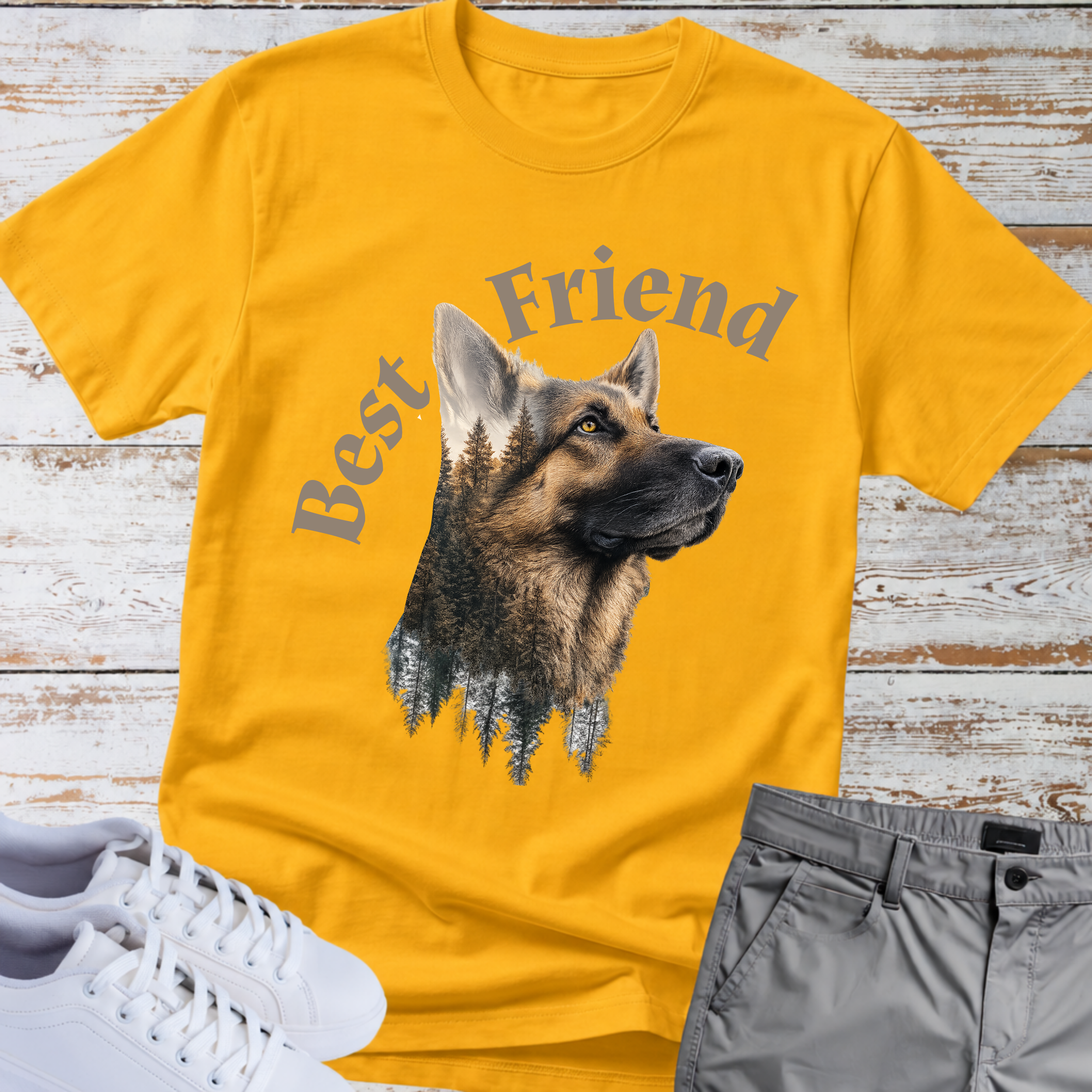 Best Friend German Shepherd Forest T-Shirt