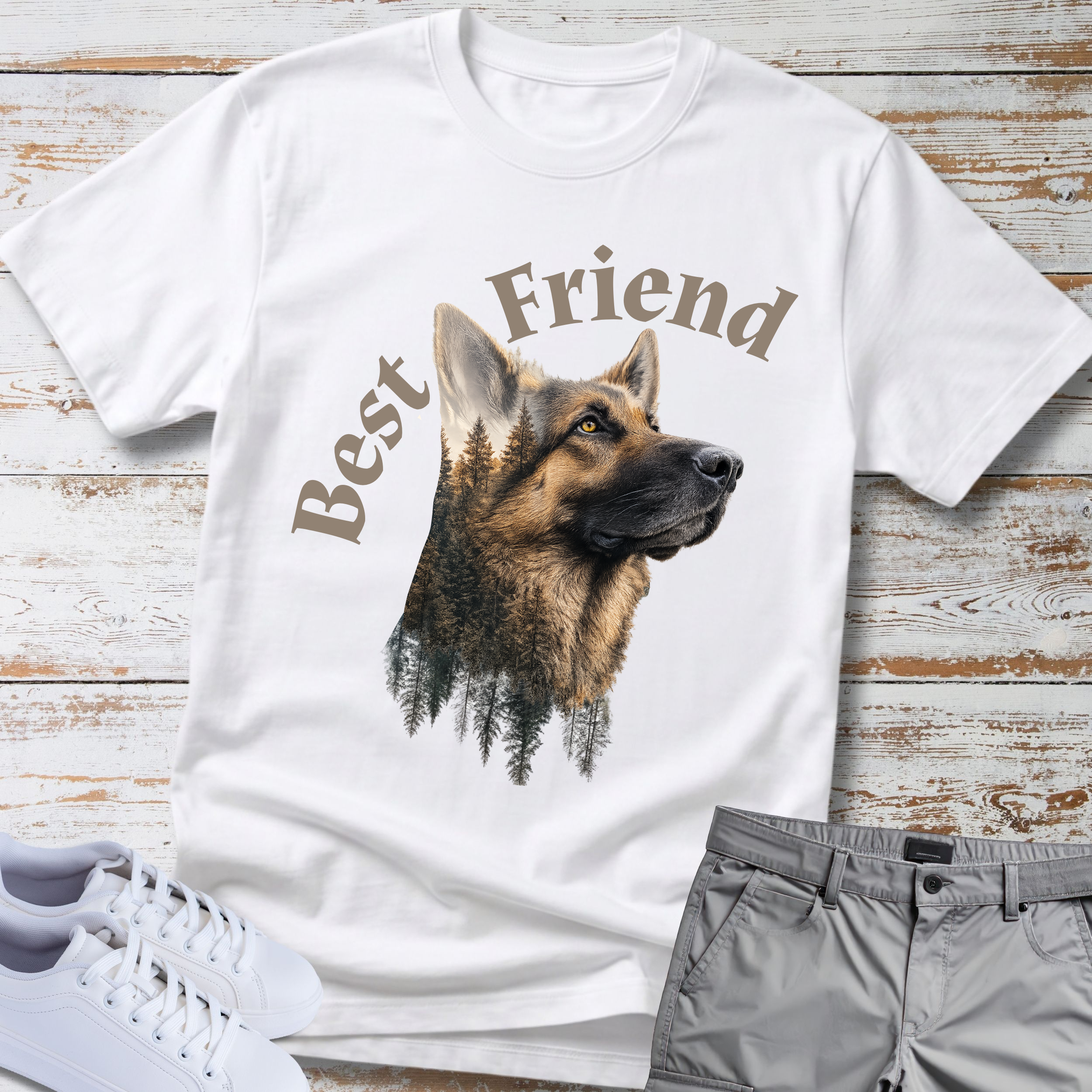Best Friend German Shepherd Forest T-Shirt