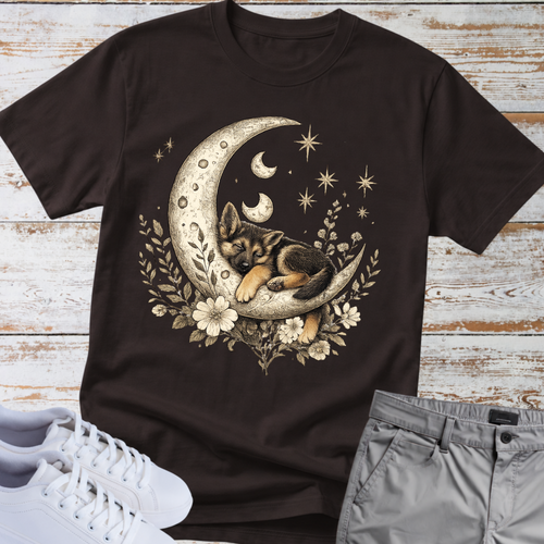 Boho Puppy Moon — German Shepherd Tee