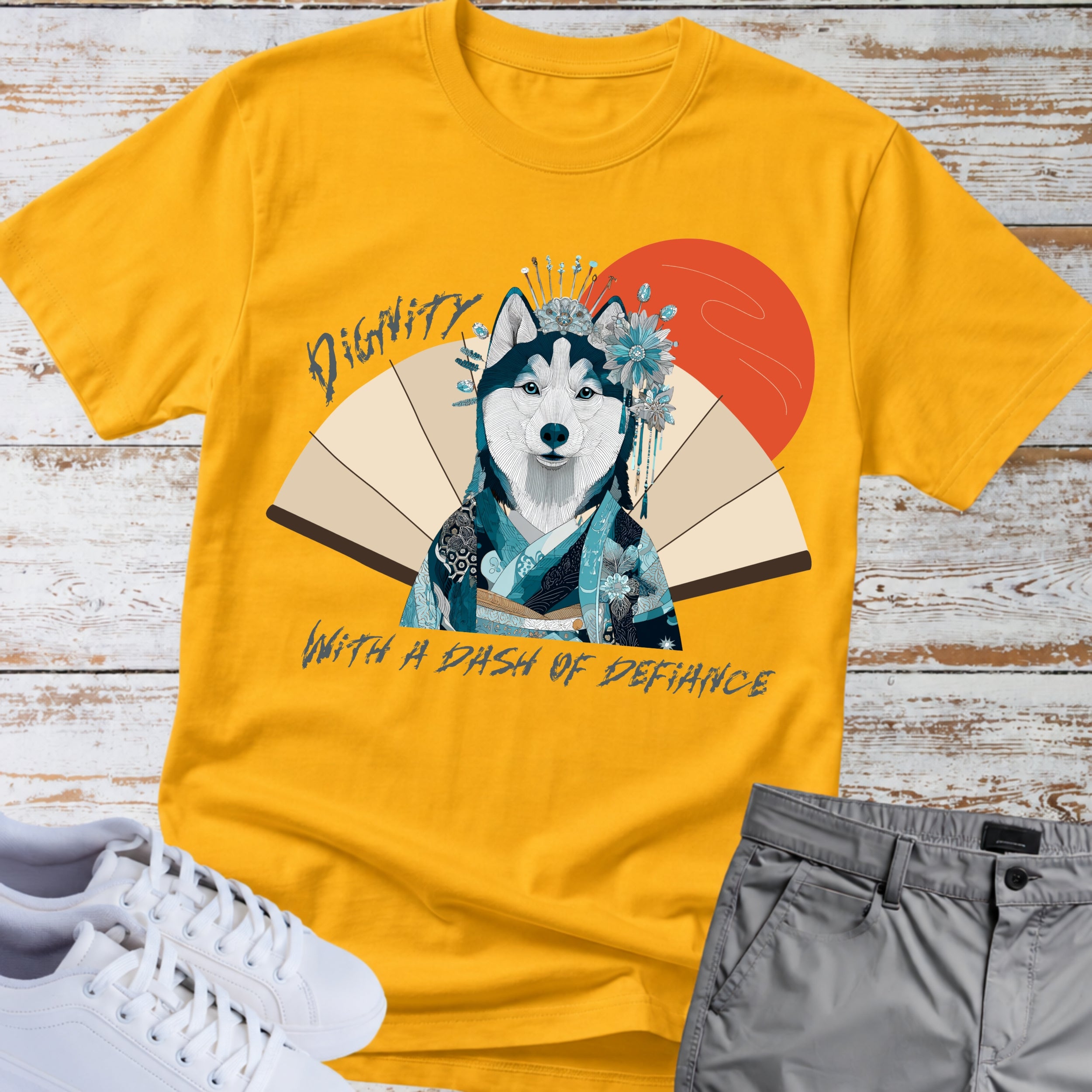 Siberian Husky Geisha T-Shirt
