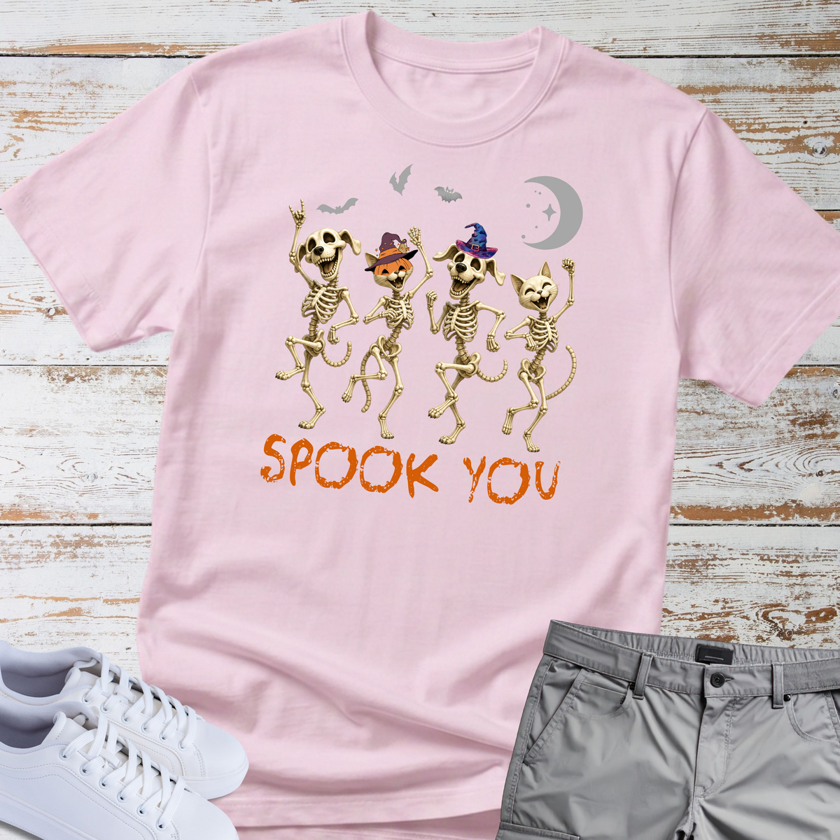 Spook You. But Make It Cute. 🎃💀🐾 Halloween dog and Cat T-shirt