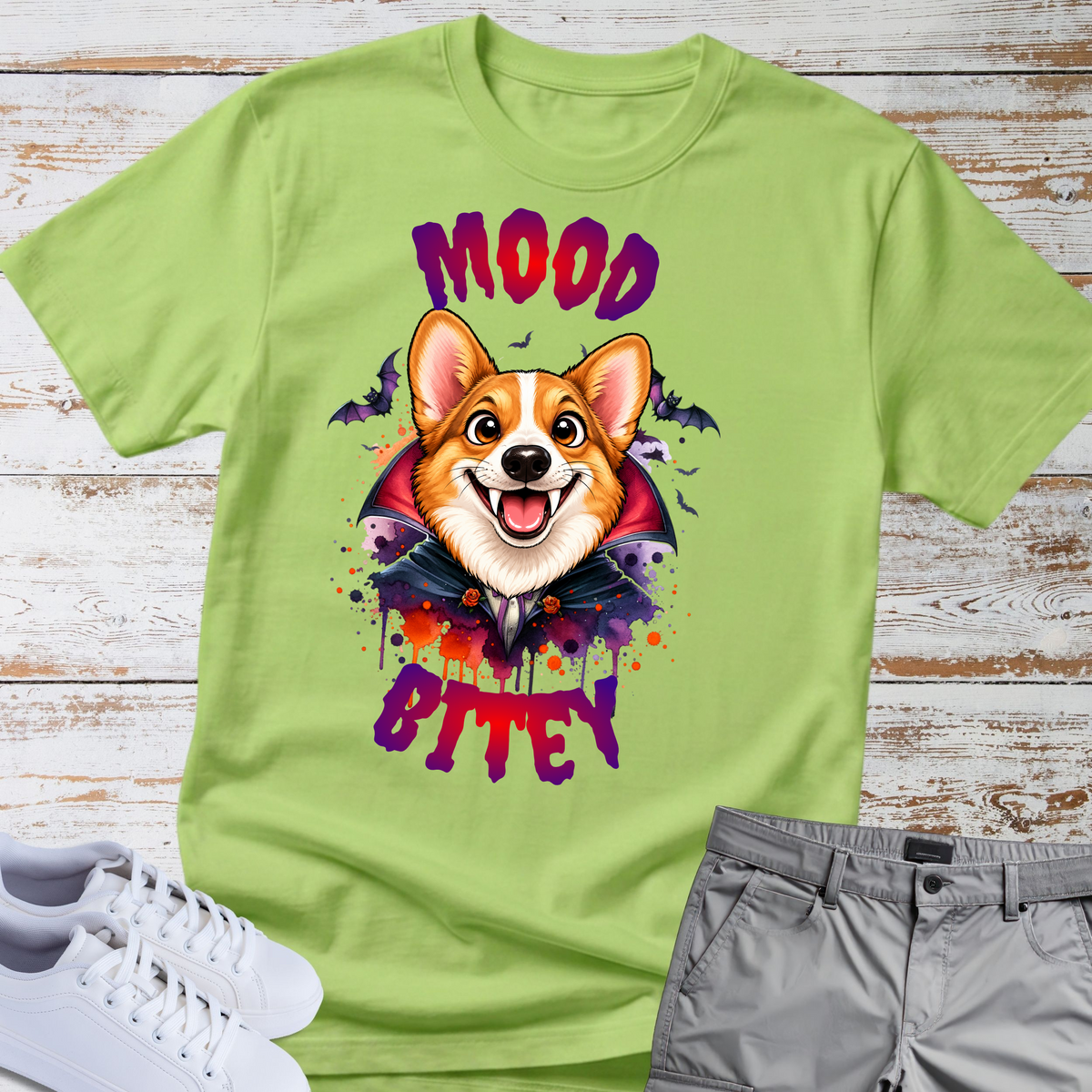🧛‍♂️🐶 Mood Bitey — Corgi Halloween T-Shirt