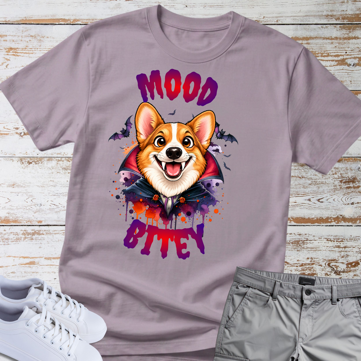 🧛‍♂️🐶 Mood Bitey — Corgi Halloween T-Shirt