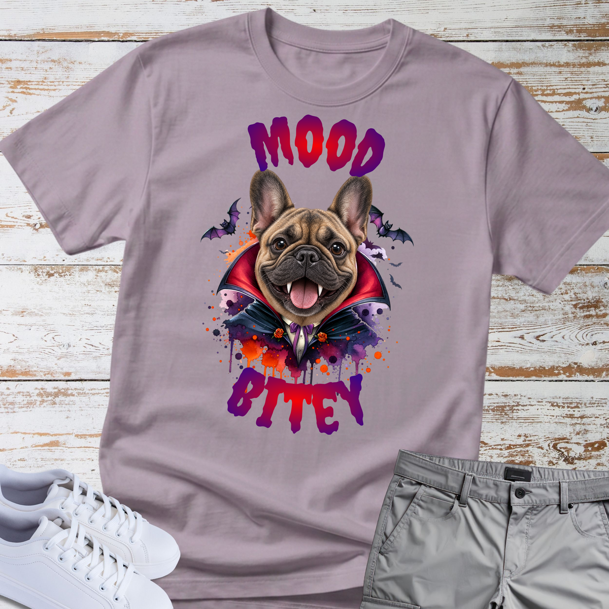 Mood Bitey 🧛‍♂️🐾 French Bulldog Halloween T-shirt